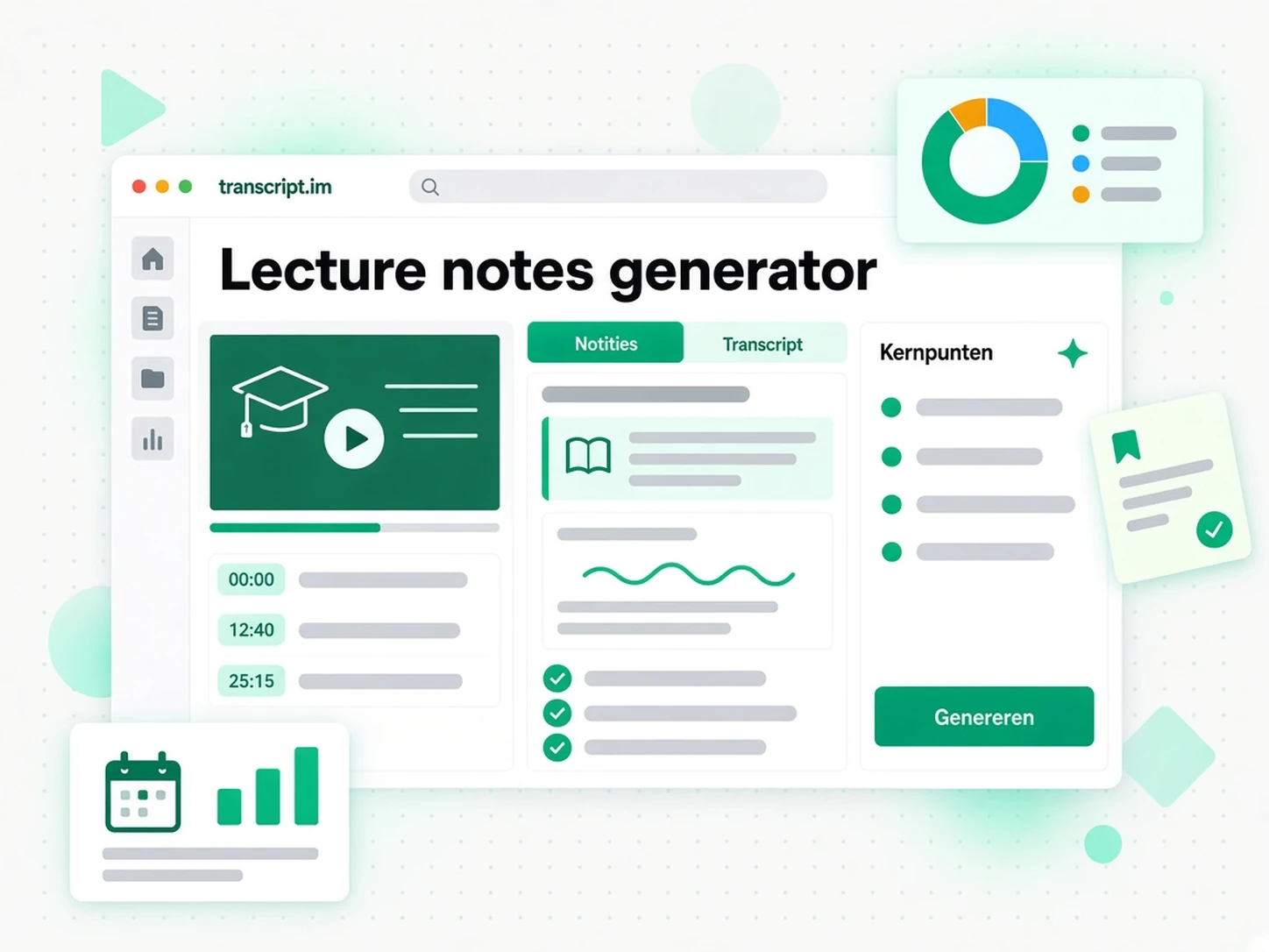 Lecture notes generator: een generator die een collegevideo omzet in gestructureerde studienotities