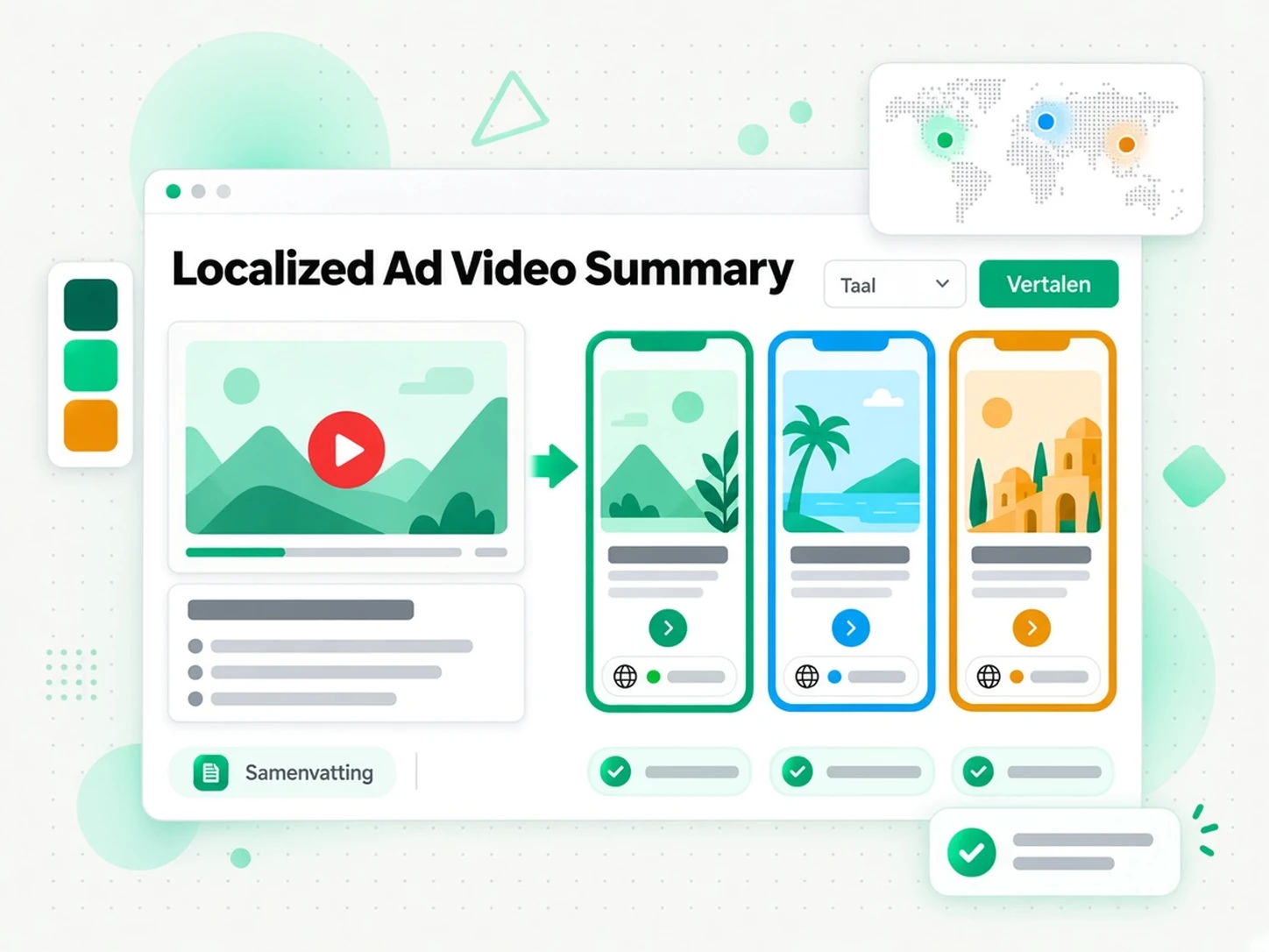 Gelokaliseerde advertentievideo samenvatting: videosamenvattingen gebruiken om gelokaliseerde advertenties te maken