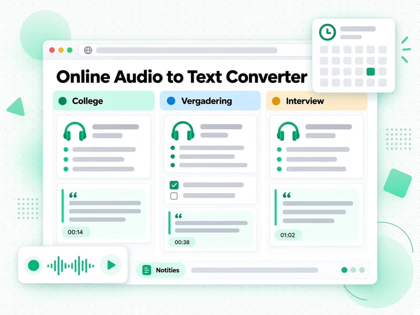Online audio transcriberen: een audiotranscript omzetten in studie- en vergadernotities