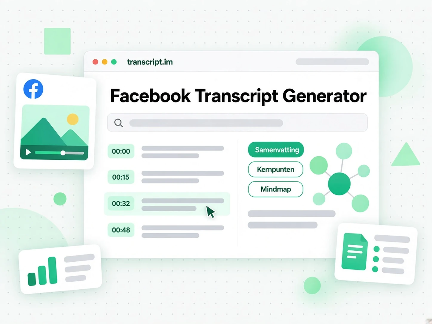 Facebook Transcript Generator: Lees en doorzoek het Reel-transcript