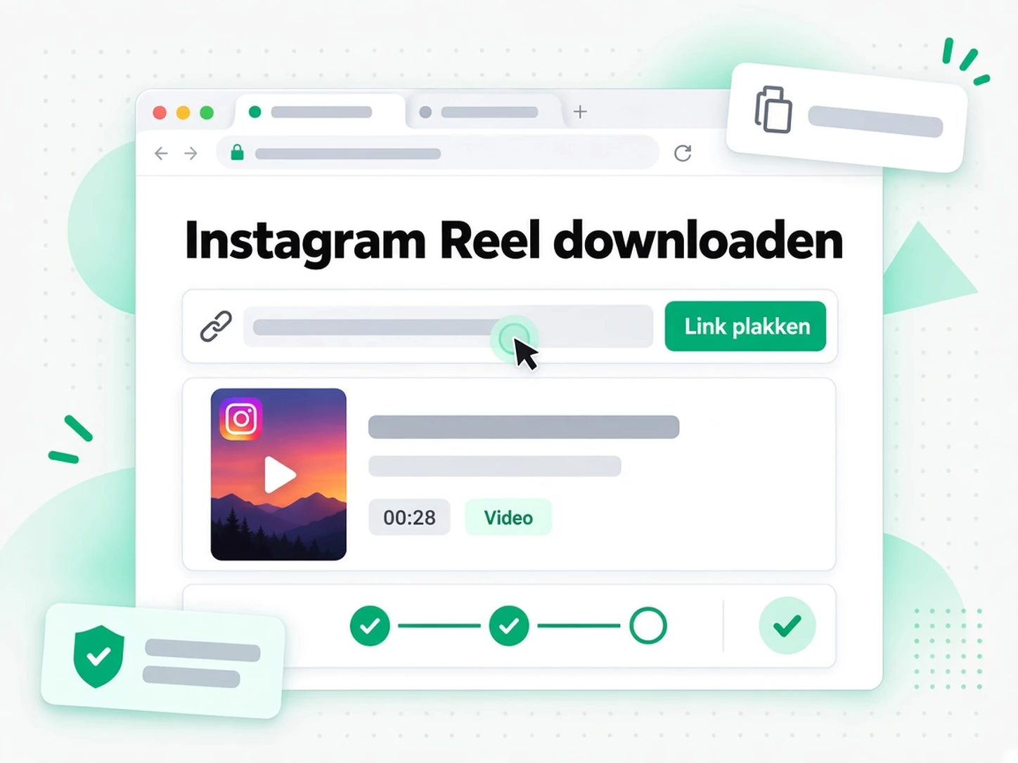 Instagram Reel downloaden: een Instagram Reel-link plakken in de downloader