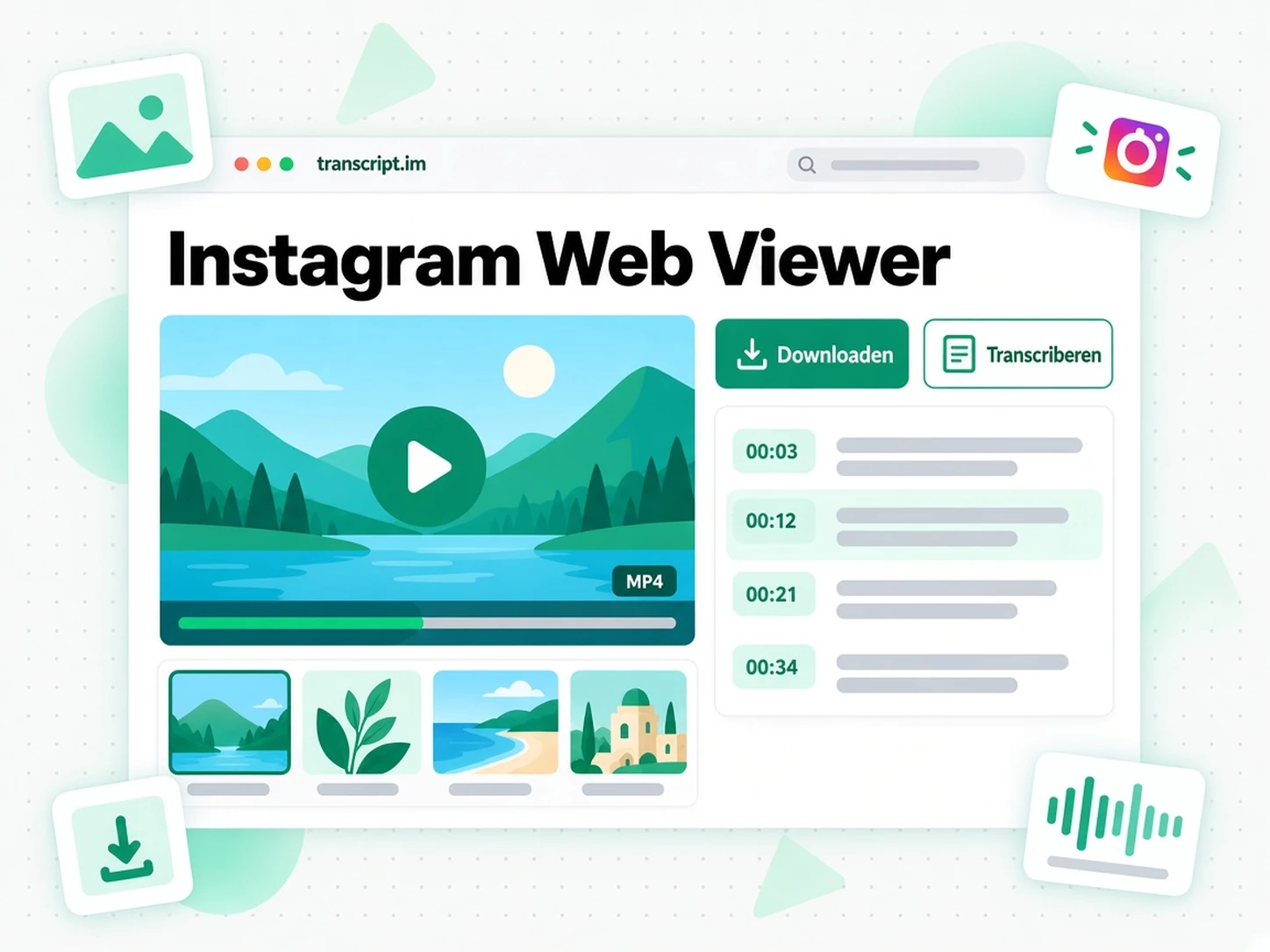 Instagram Web Viewer: Download of transcriber wat je vindt