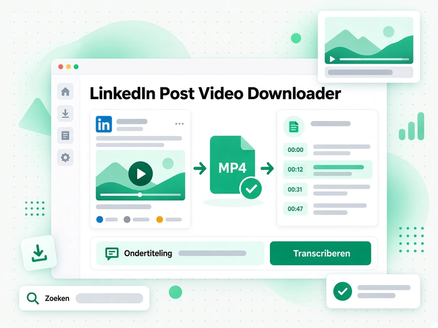 LinkedIn postvideo downloaden: een LinkedIn-video klaargemaakt voor ondertitels en transcriptie