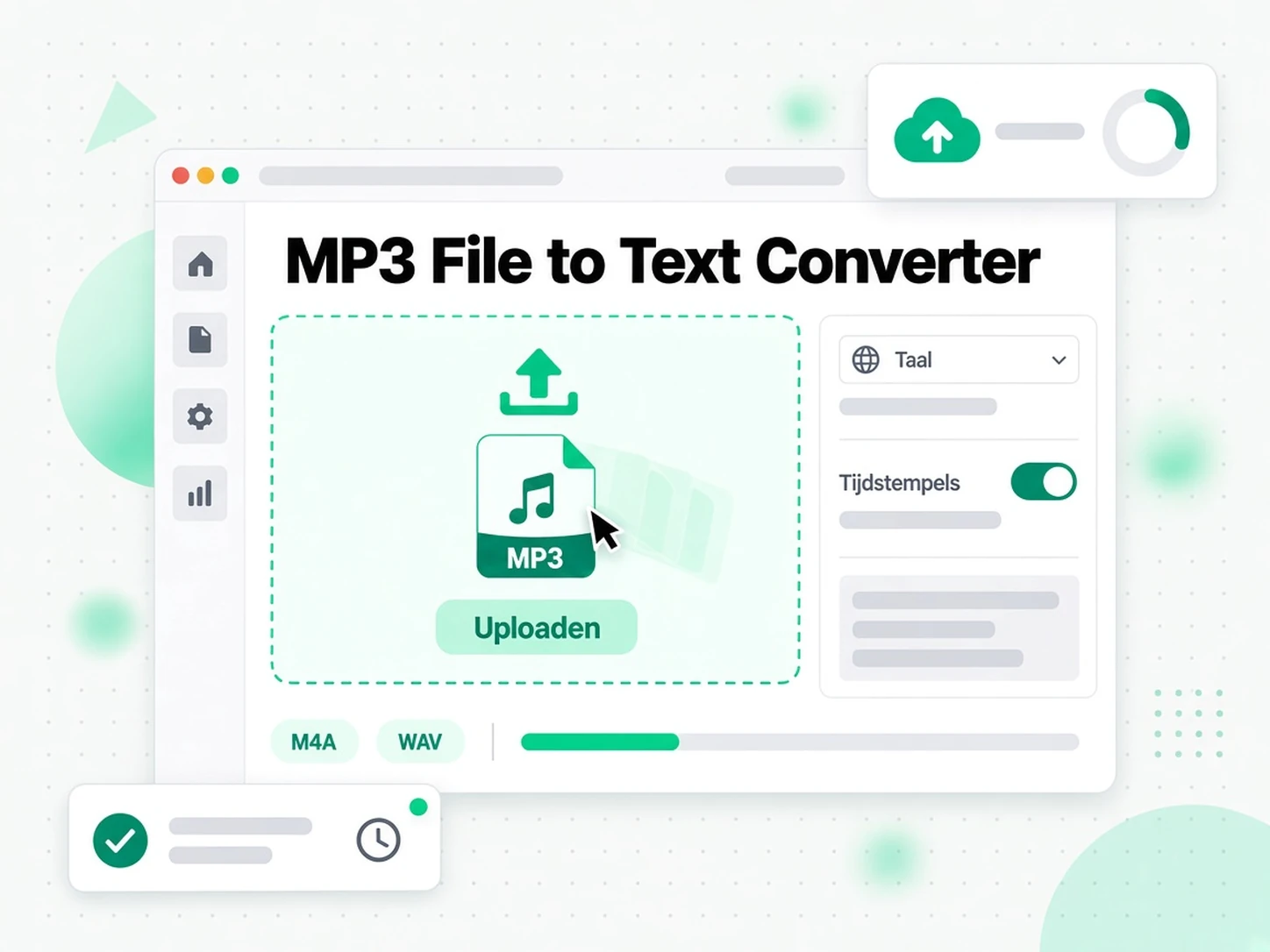 MP3-bestand naar tekst: een MP3-bestand uploaden naar de MP3-naar-tekst-converter