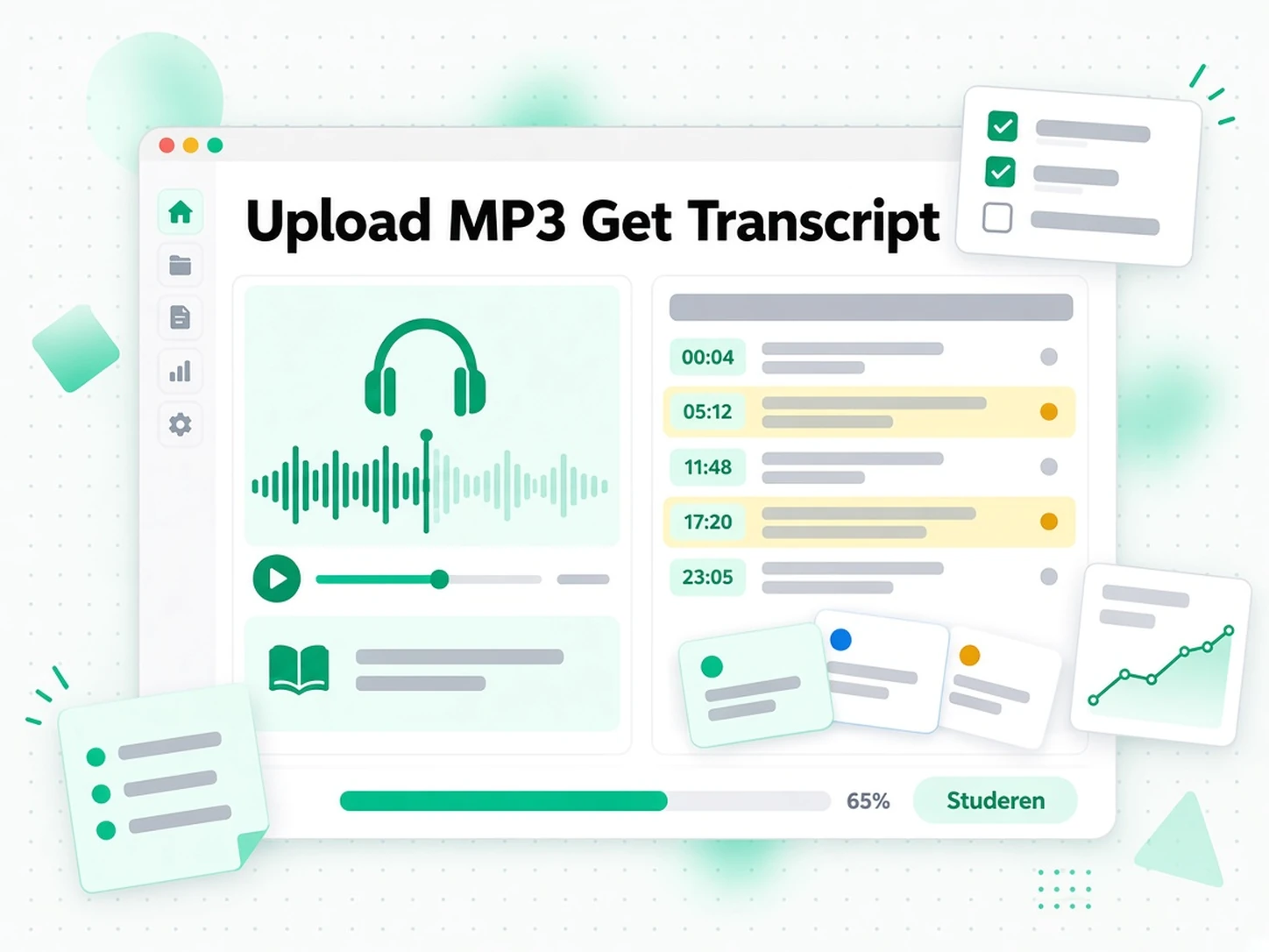 MP3 uploaden en transcript krijgen: een MP3-transcript omzetten in studie- en vergadernotities