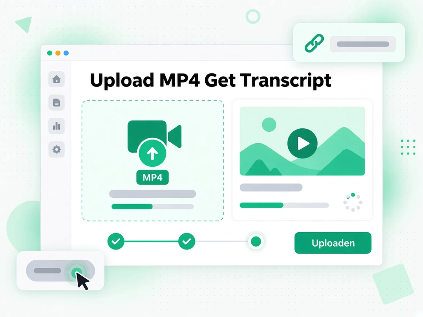 MP4 uploaden en transcript krijgen: een MP4-bestand uploaden naar de MP4-naar-tekst-converter