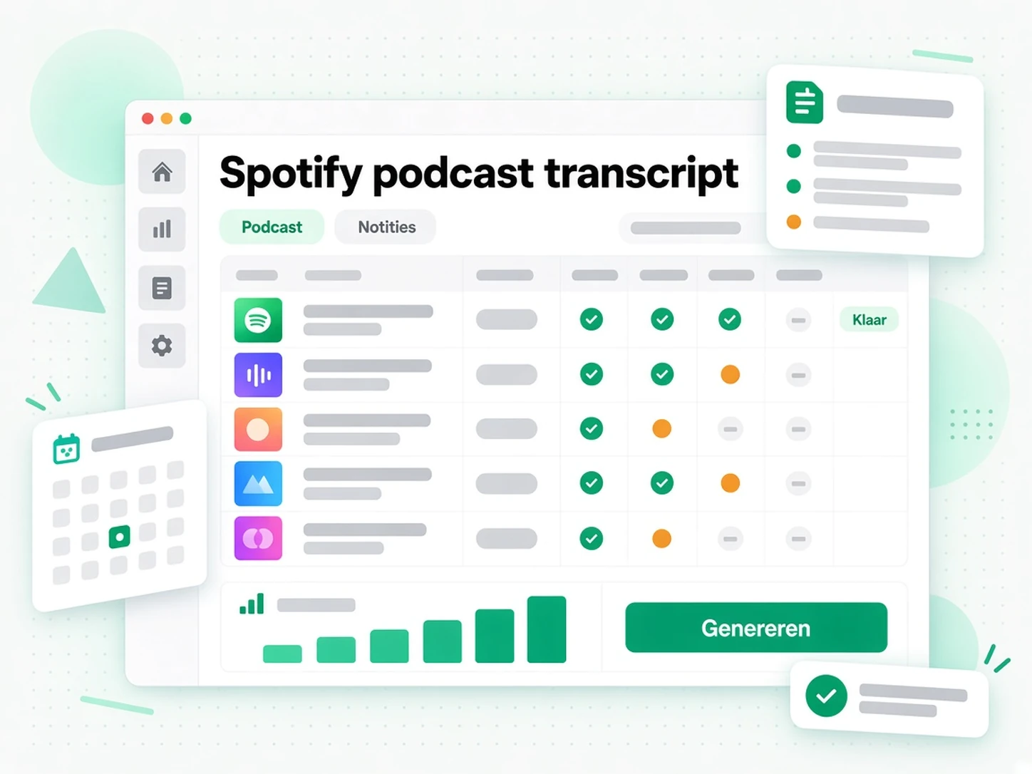 Spotify podcast transcript: shownotes en artikelen opnieuw maken uit een podcasttranscript