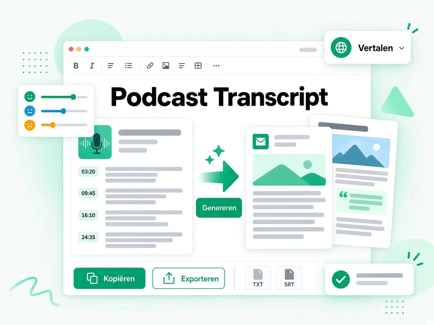 Een podcast transcript herschrijven tot een nieuwsbrief of blogpost