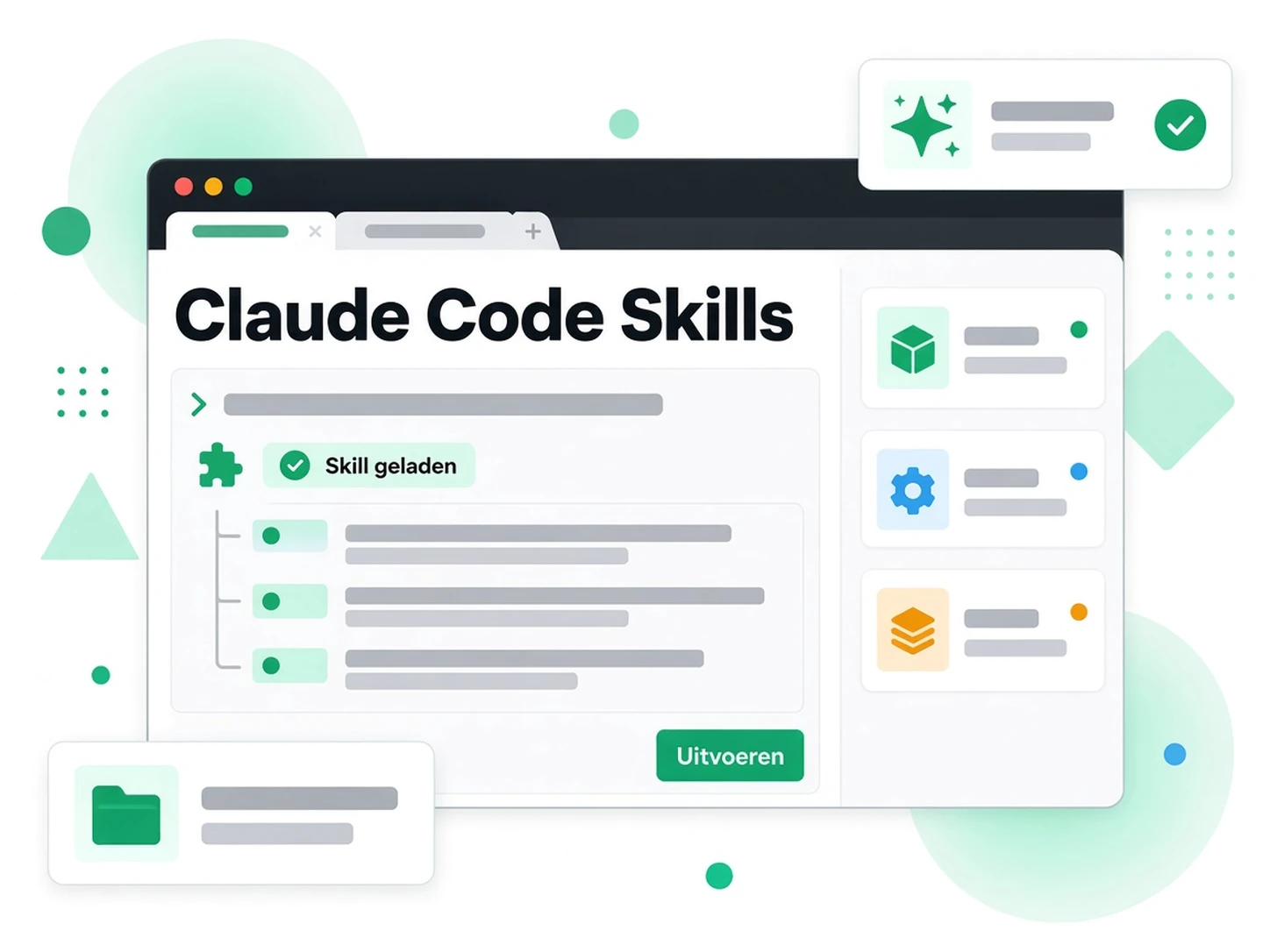 Claude Code Skills: een coding-agent-terminal die een transcriptskill laadt