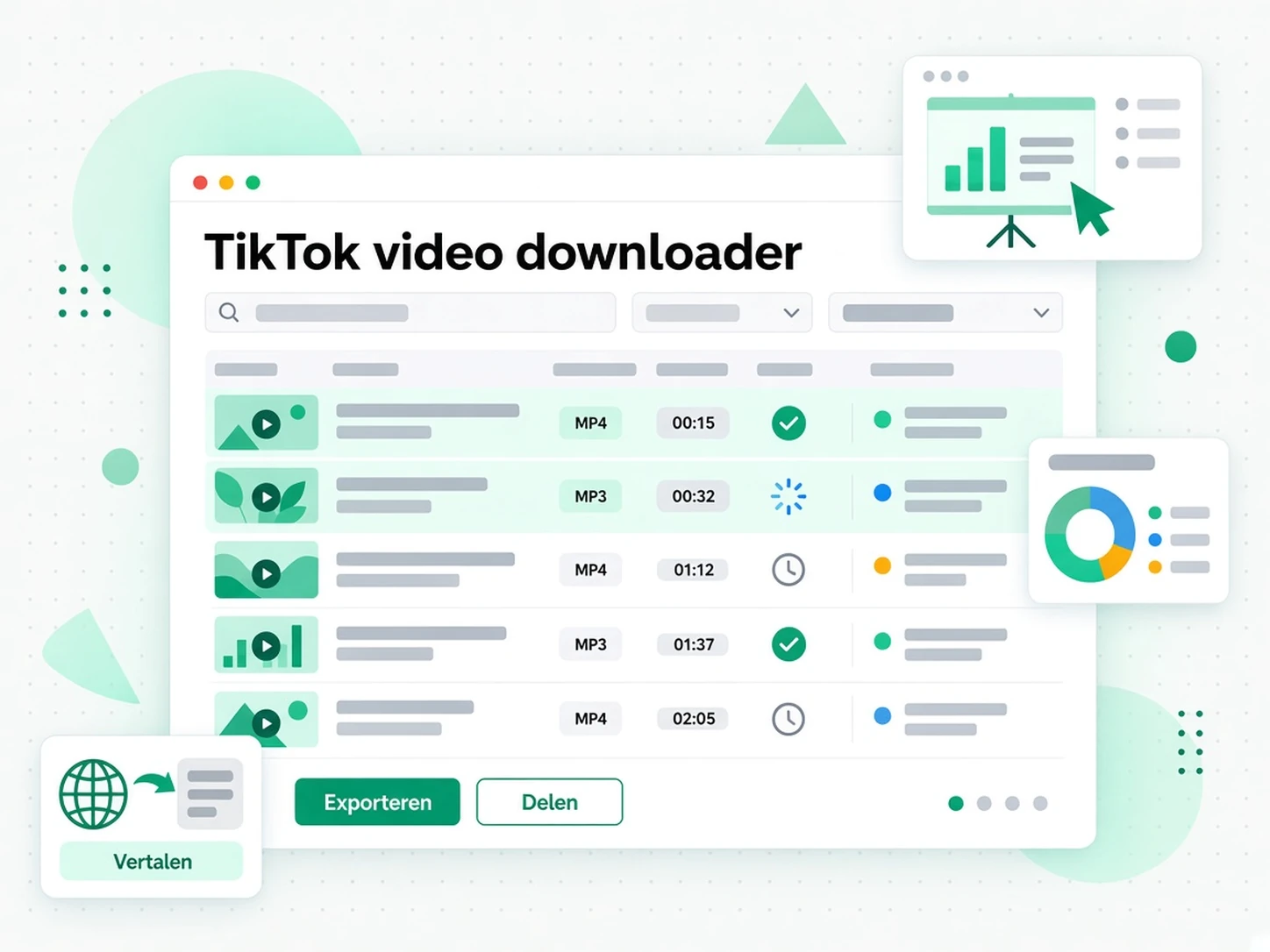 TikTok video downloader: een socialteam bekijkt een door de klant goedgekeurde TikTok-video offline