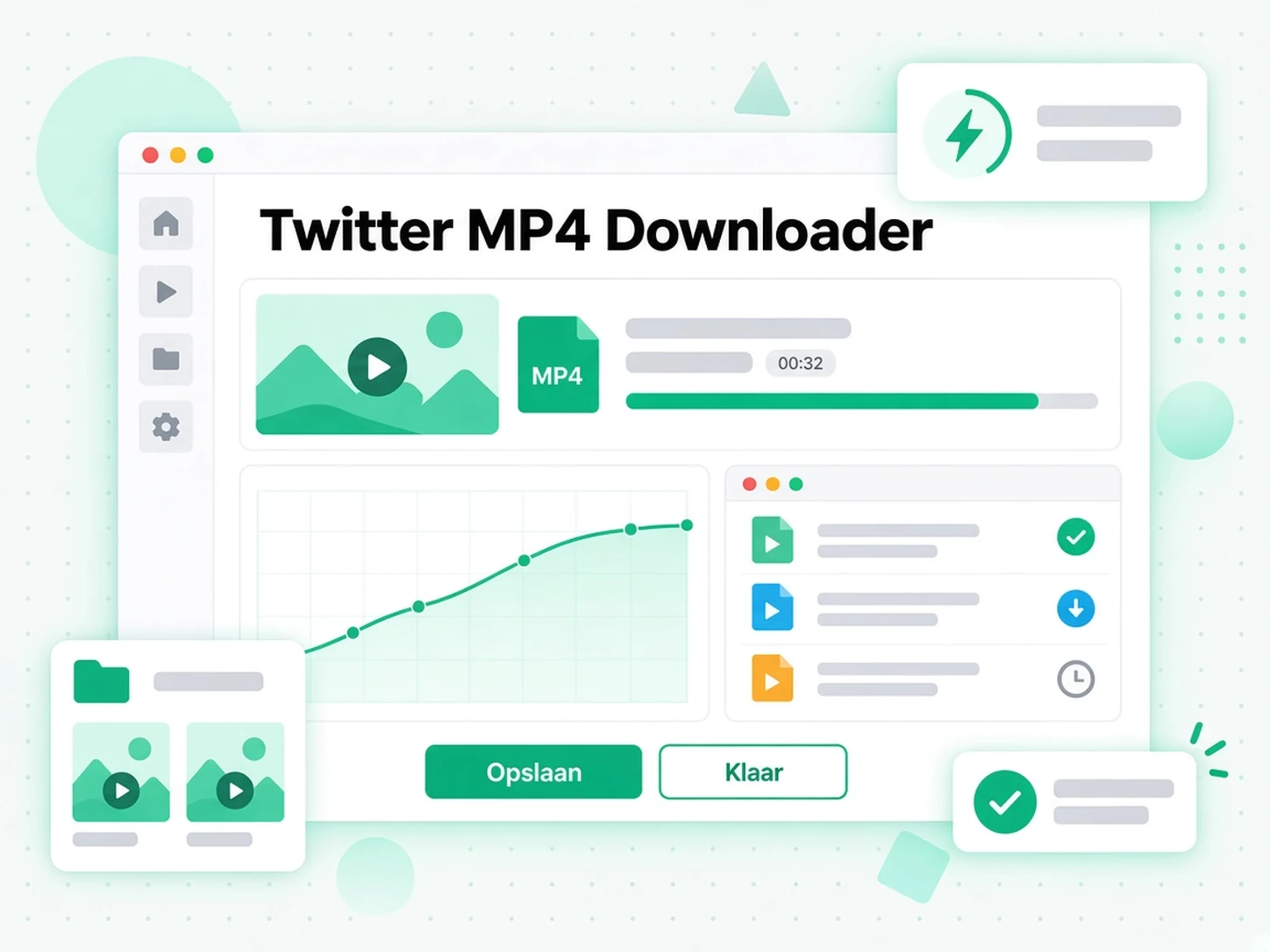 Twitter MP4 downloaden: downloadknop voor een gekozen Twitter MP4-video