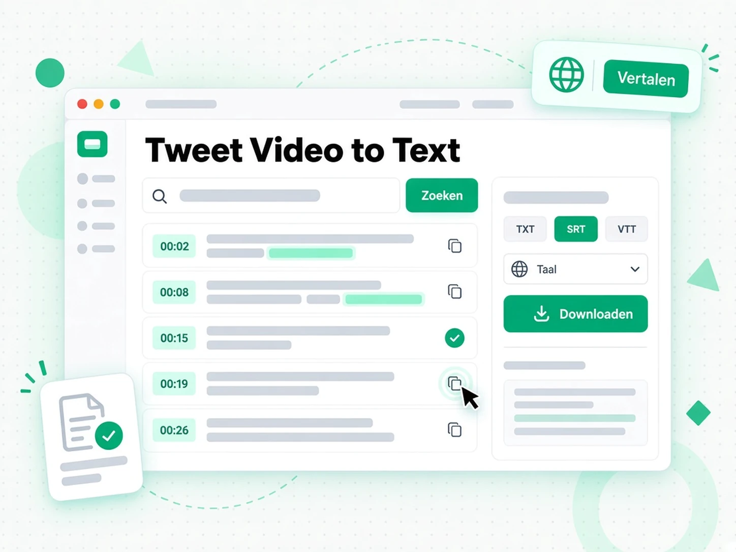 Tweetvideo naar tekst: een voltooid Twitter-videotranscript exporteren en vertalen