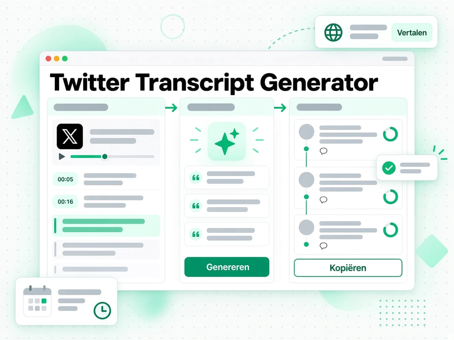 Twitter transcript generator: een creator hergebruikt het eigen Twitter-videotranscript als geschreven thread