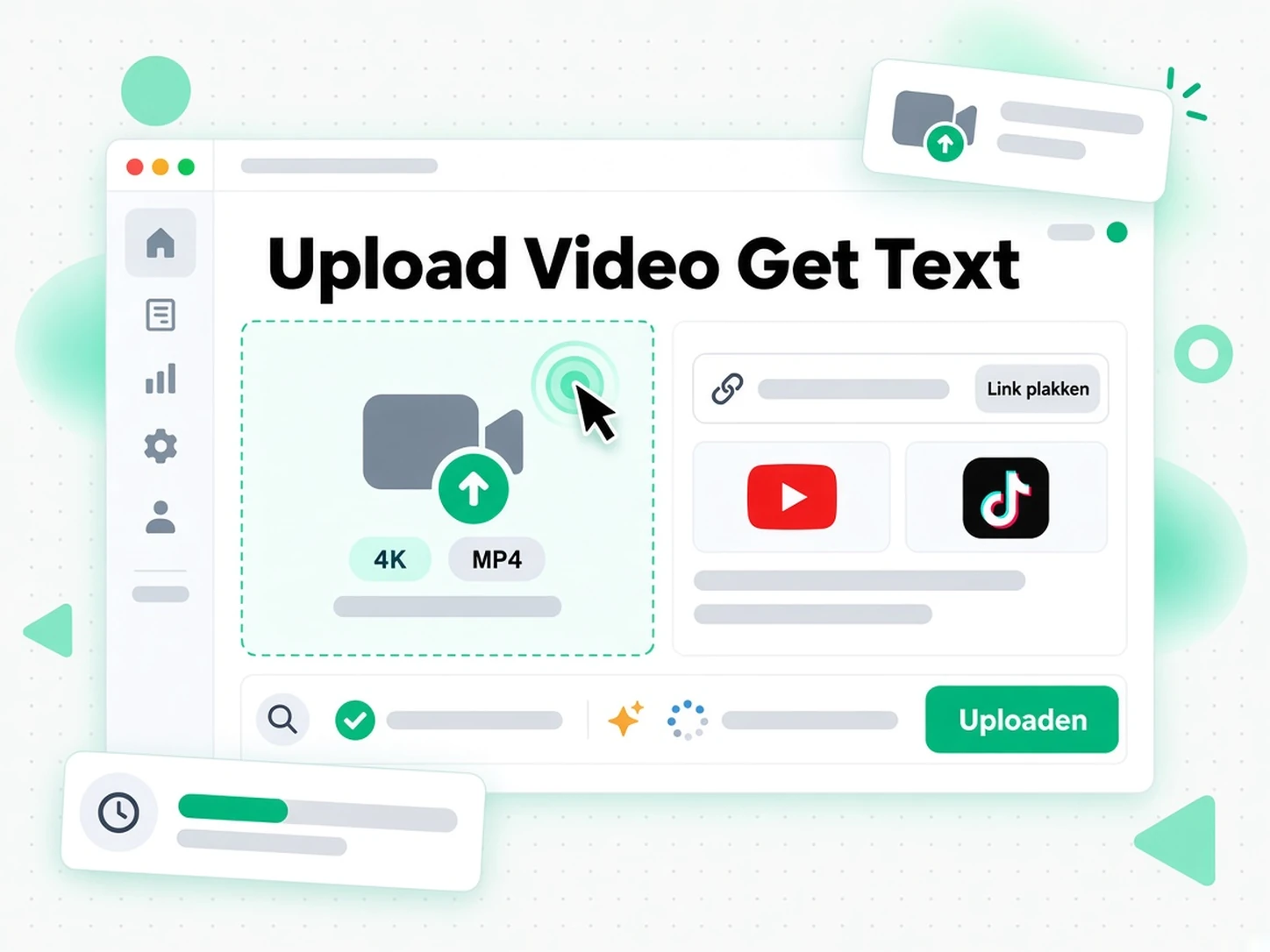 Video uploaden en tekst krijgen: een videobestand uploaden naar de video-naar-tekst-converter
