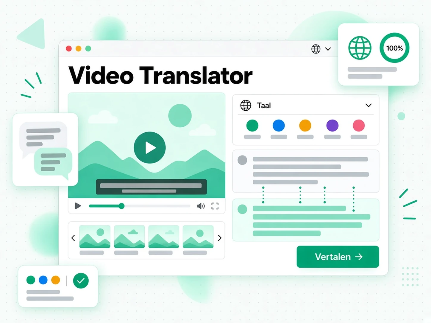 Videovetaling: een videotranscript naar een andere taal vertalen