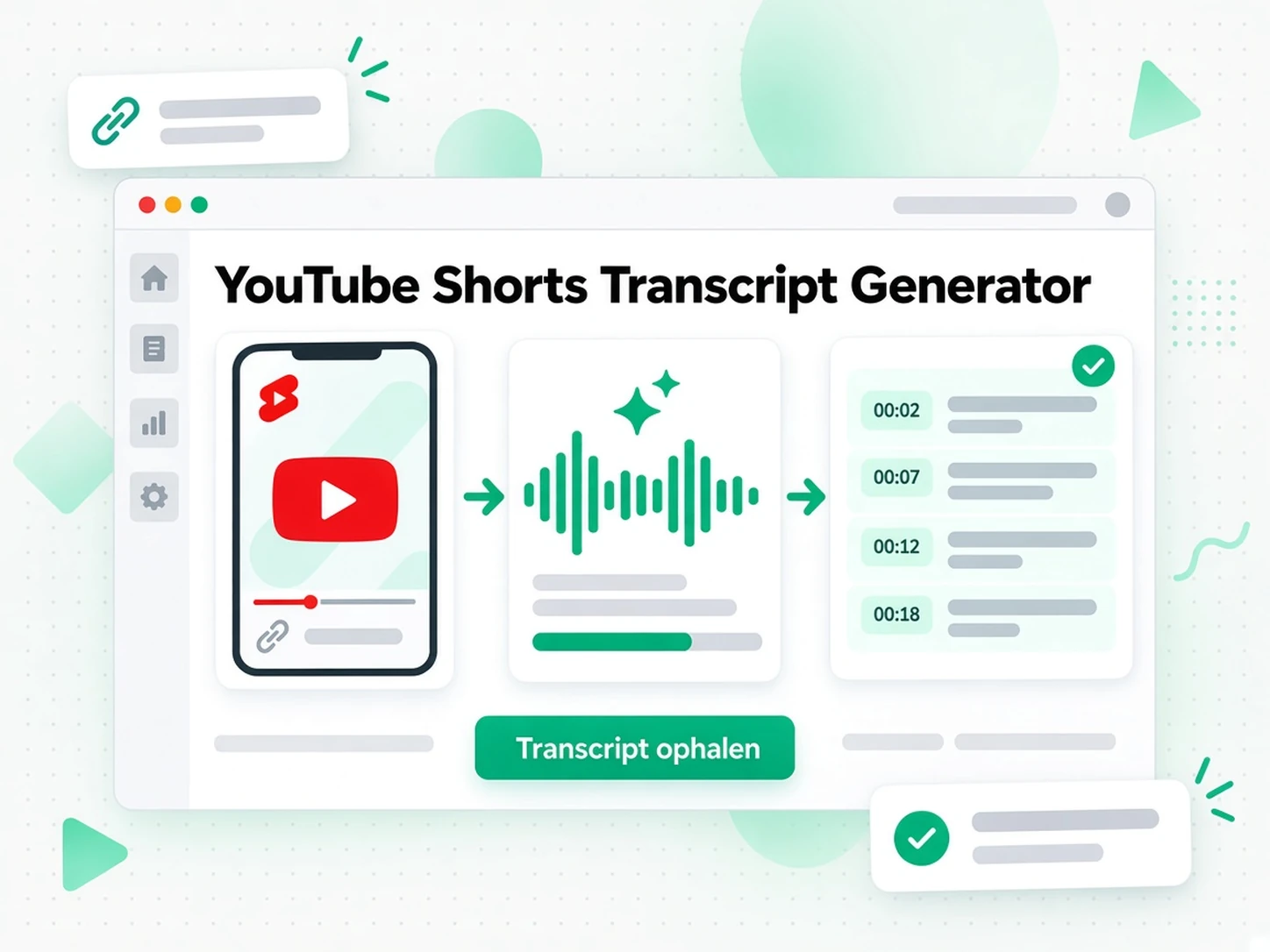 YouTube Shorts Transcript Generator: Zet een Shorts-link om in een transcript