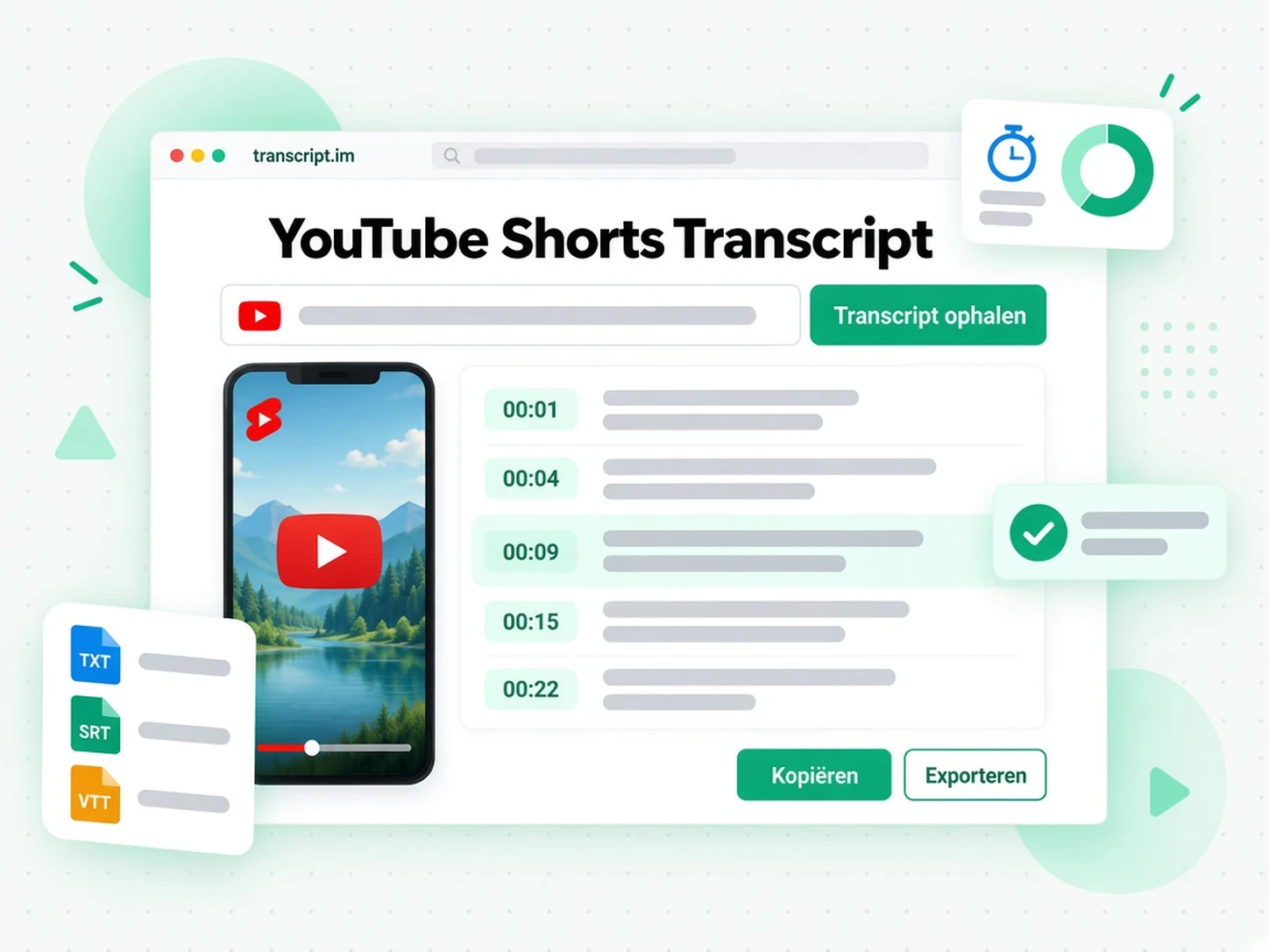 YouTube Shorts Transcript: Zet een Shorts-link om in een transcript