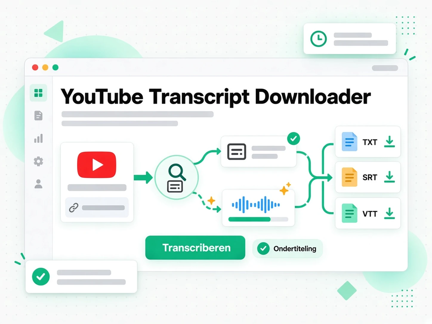 YouTube transcript downloaden: een YouTube-link plakken in de YouTube subtitle downloader