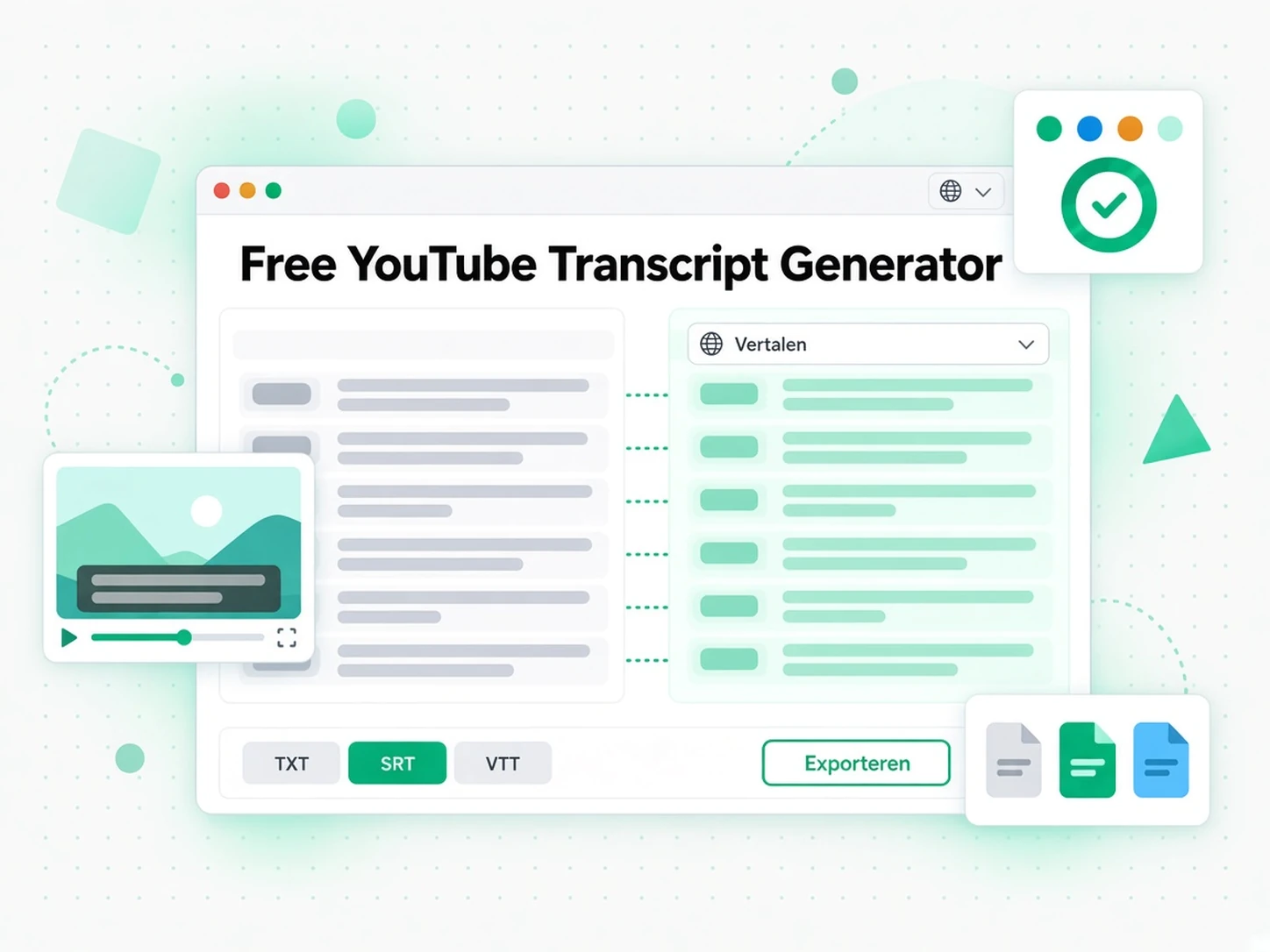 Gratis YouTube transcript generator: een YouTube-transcript vertalen en exporteren