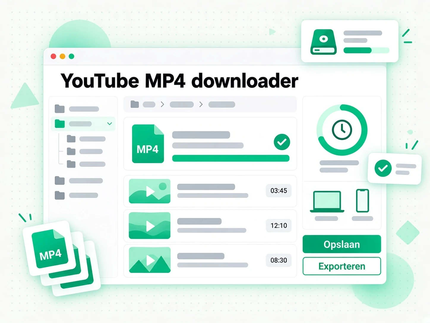 YouTube MP4 downloader: het voltooide bestand downloaden
