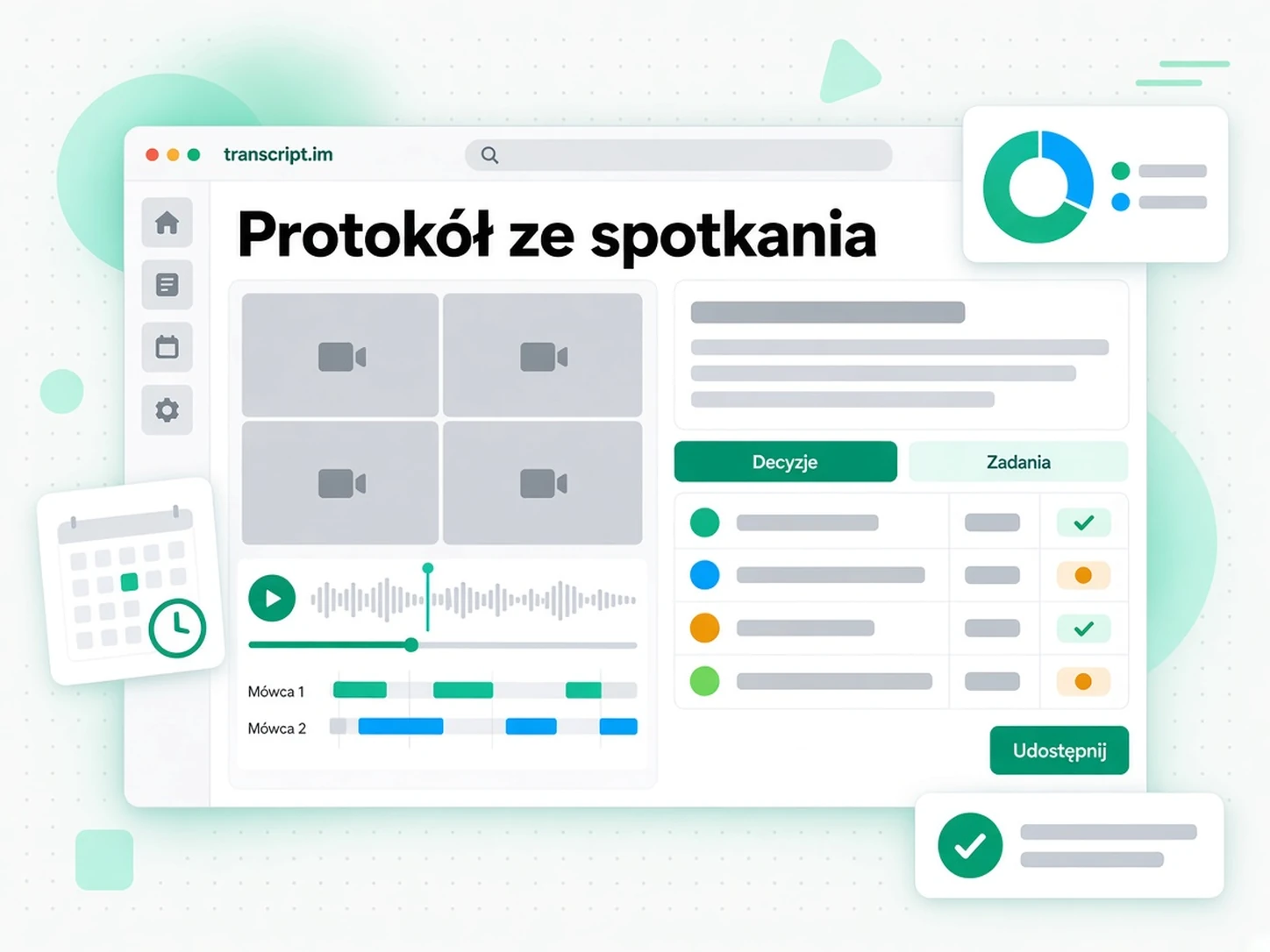Protokół ze spotkania: generator zamienia nagranie zebrania w uporządkowane notatki i listę zadań
