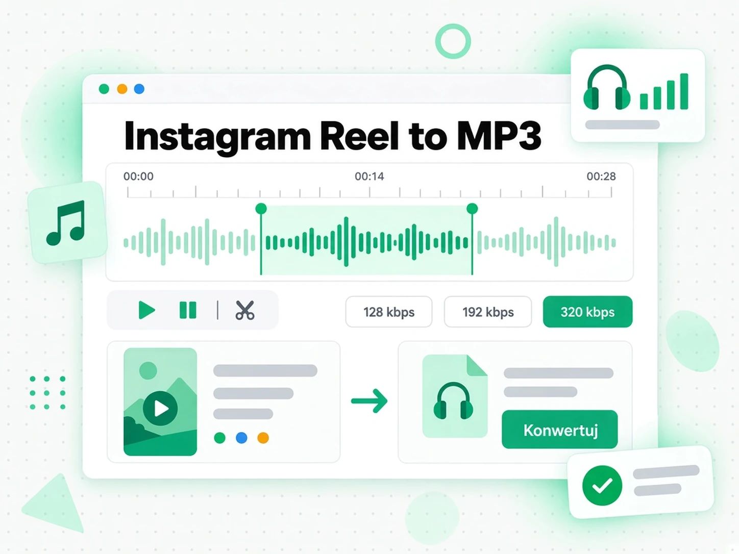 Rolka Instagram przygotowana do dodania napisów i edycji transkrypcji
