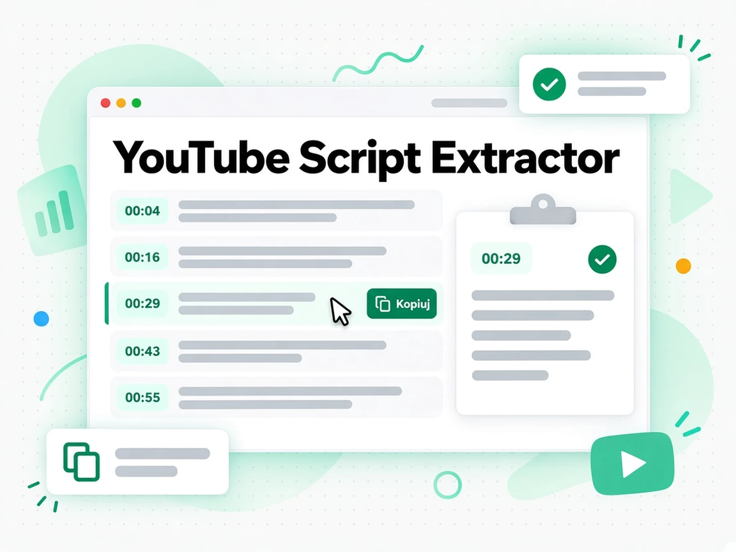 YouTube Script Extractor: Czytaj i przeszukuj skrypt bez ponownego oglądania