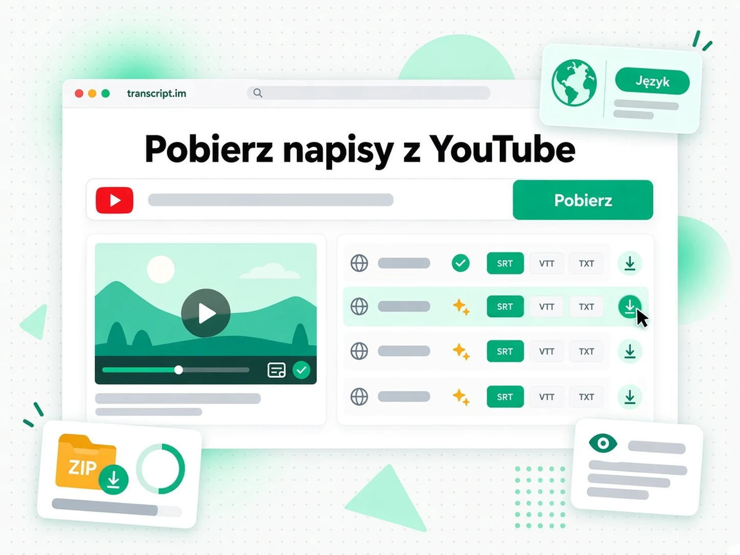 Pobierz napisy z YouTube: pobieranie napisów jako pliku SRT lub VTT