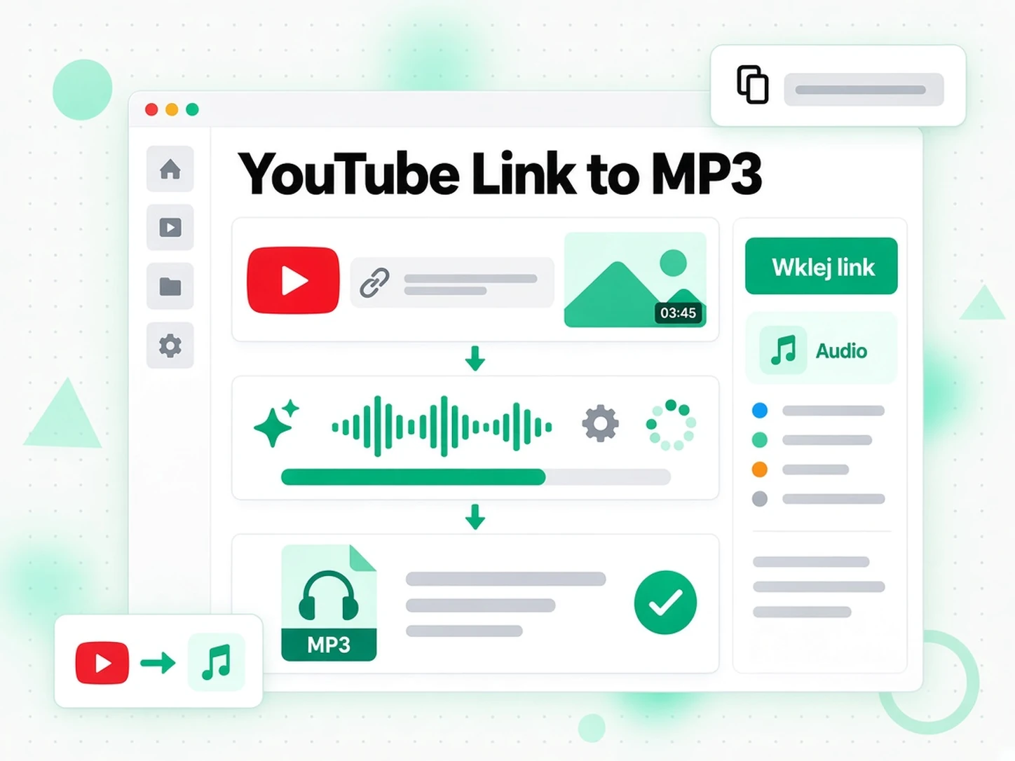Wklejenie linku YouTube