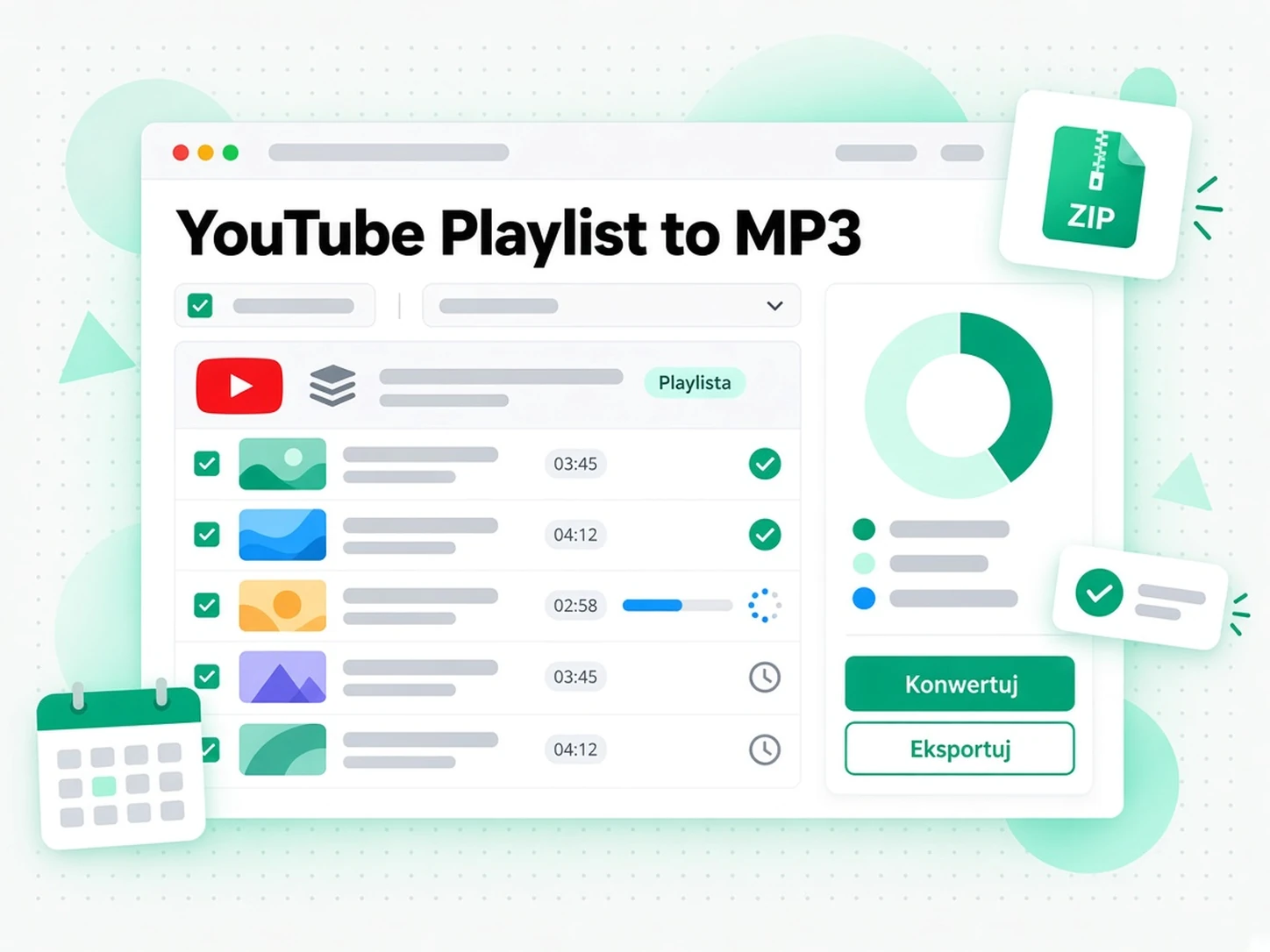 Archiwizowanie odcinków podcastów dostępnych tylko na YouTube w bibliotece MP3 offline
