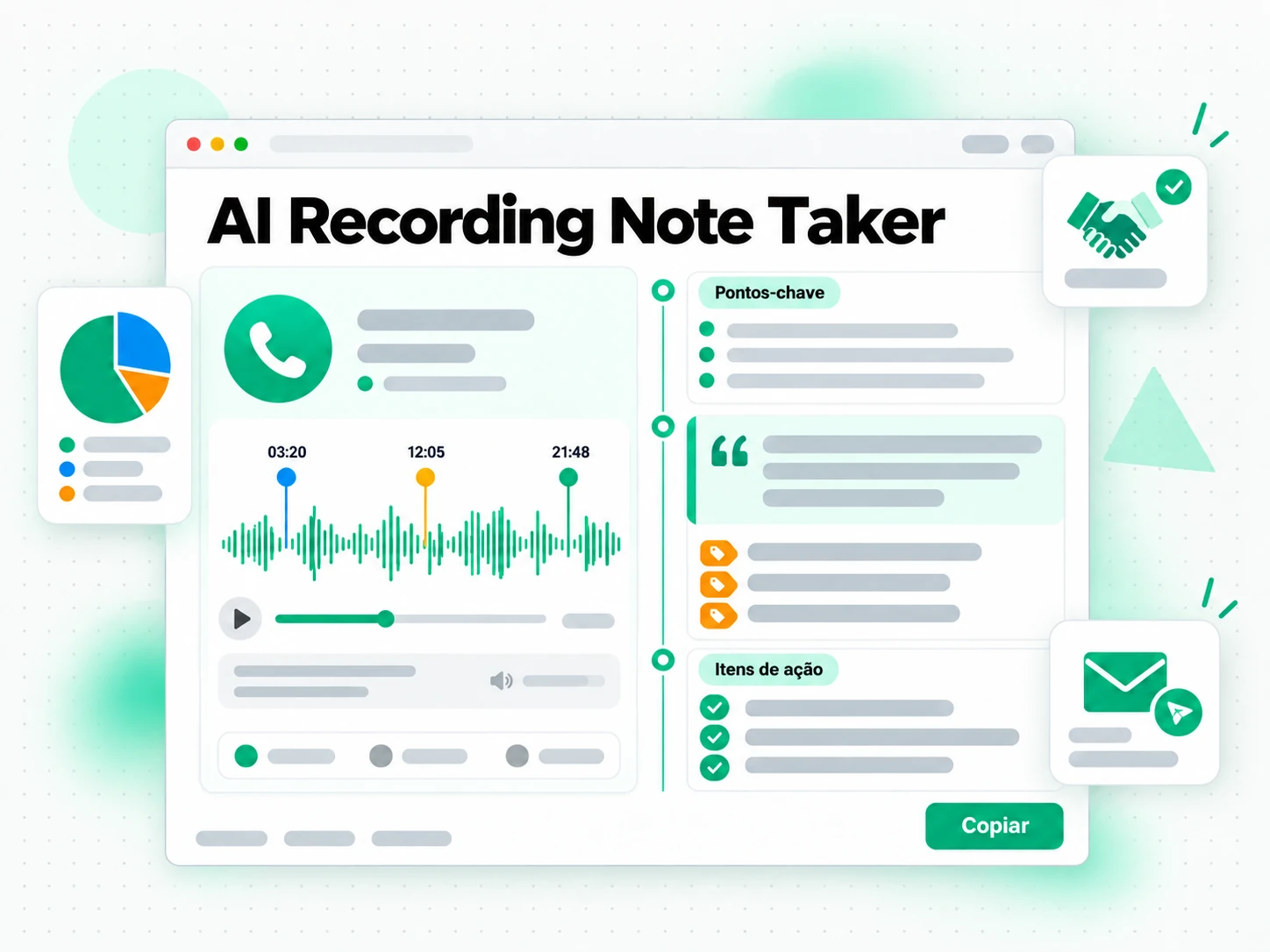 AI Recording Note Taker usado em chamadas com clientes
