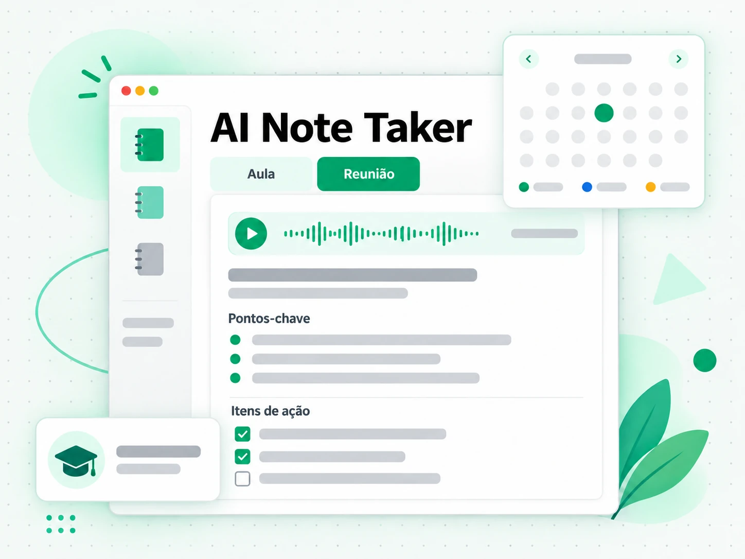 AI Note Taker: transformar uma transcrição em anotações de estudo e de reuniões