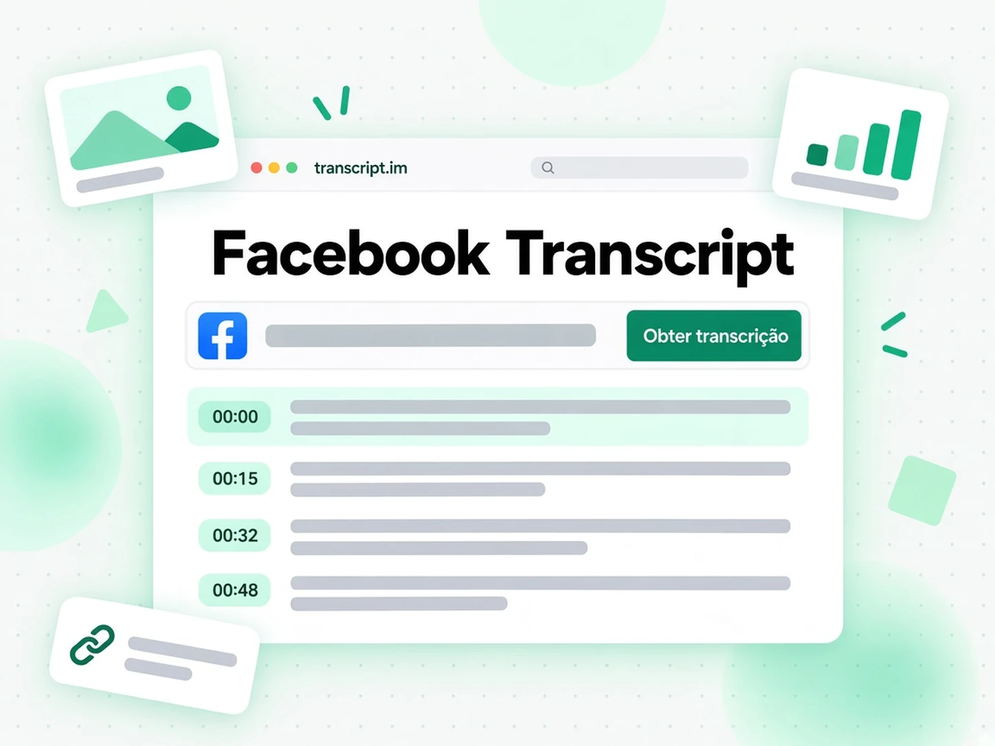 Facebook Transcript: Transforme um vídeo do Facebook em transcrição