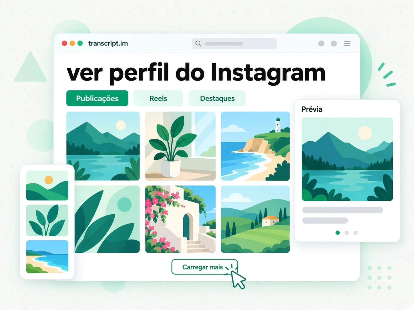 ver perfil do Instagram: Navegue por posts, Reels e Highlights