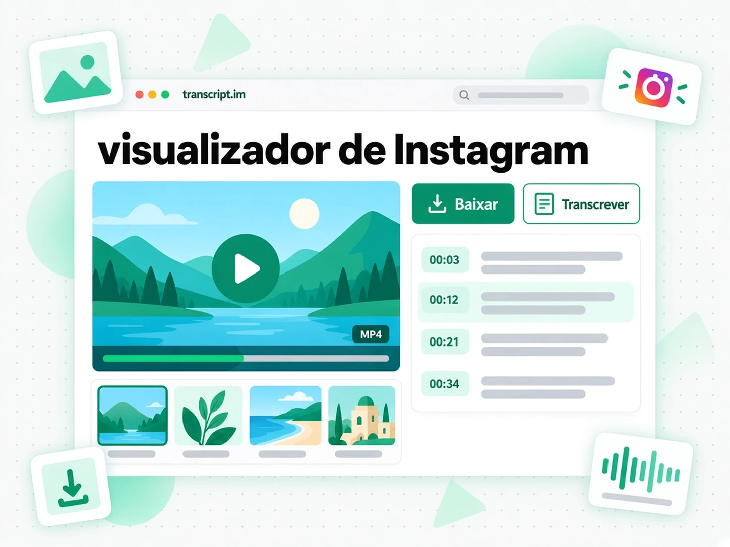 visualizador de Instagram: Baixe ou transcreva o que encontrar