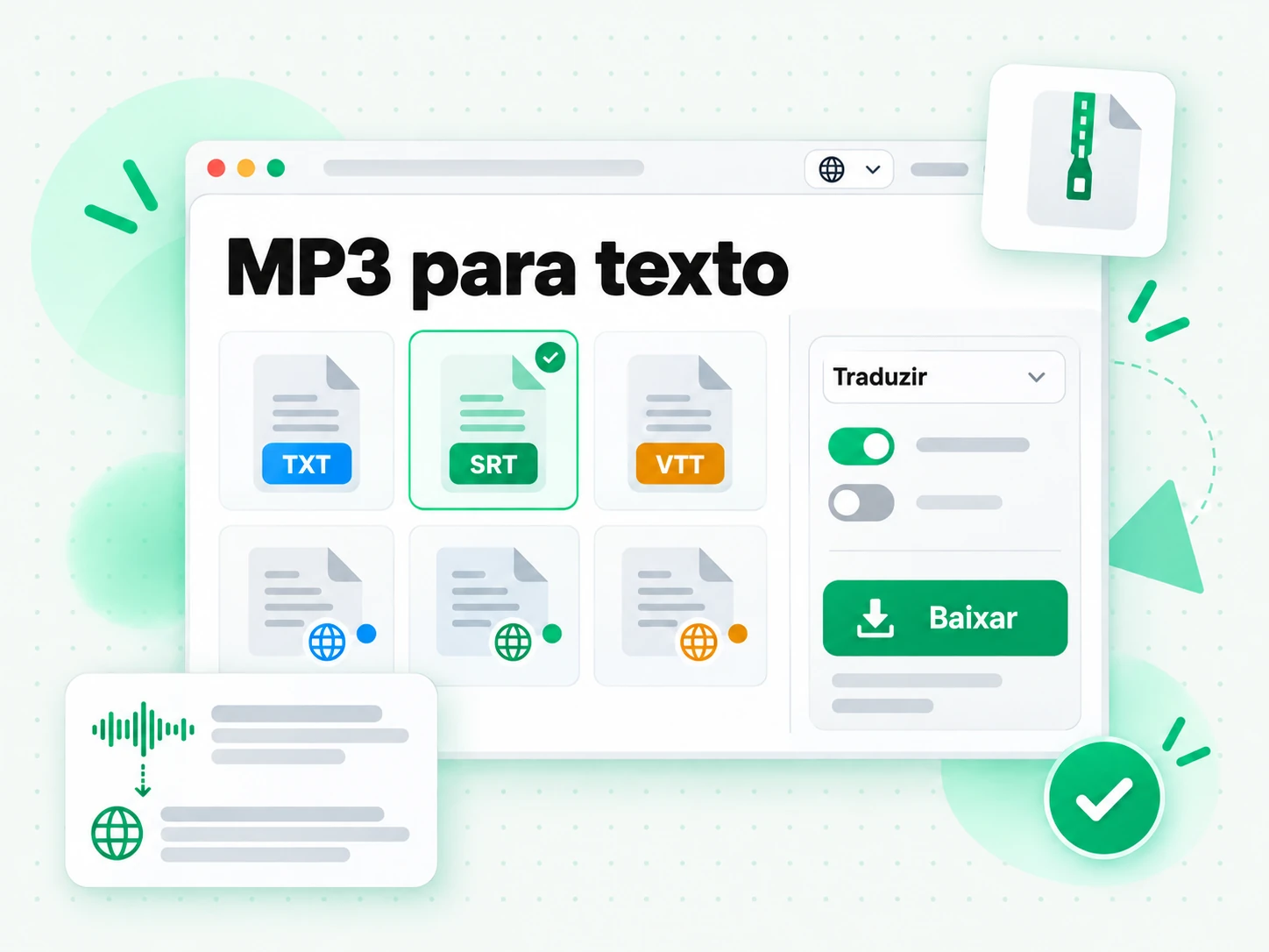 MP3 para texto reescrito em um novo artigo ou roteiro