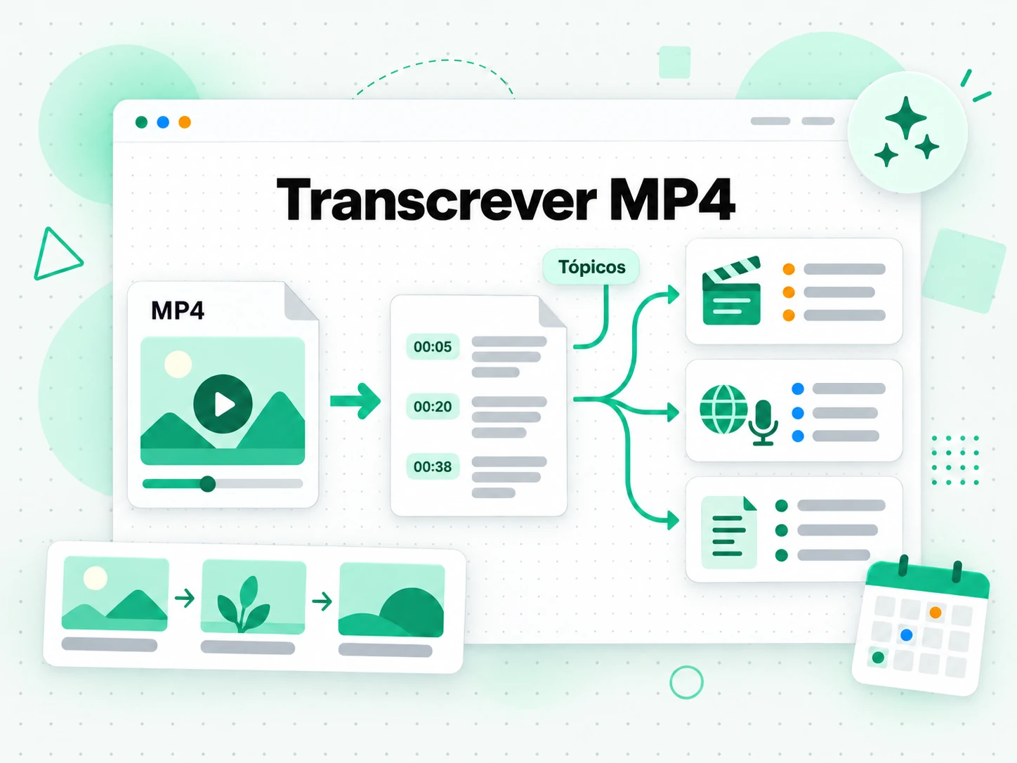 Transcrever MP4 recriando vídeos em novos roteiros ou idiomas