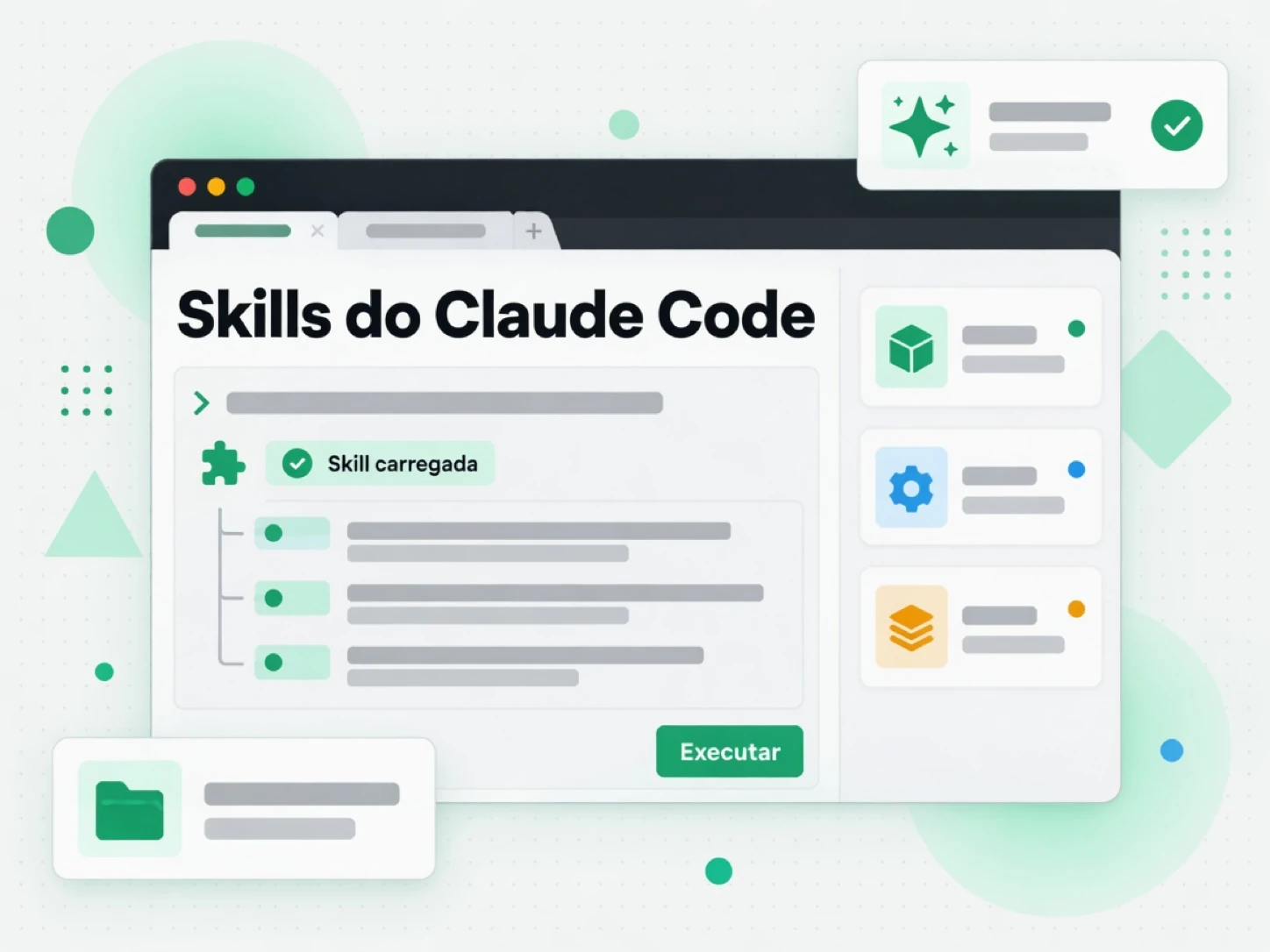 Skills do Claude Code: um agente de programação carrega uma skill de transcrição no terminal