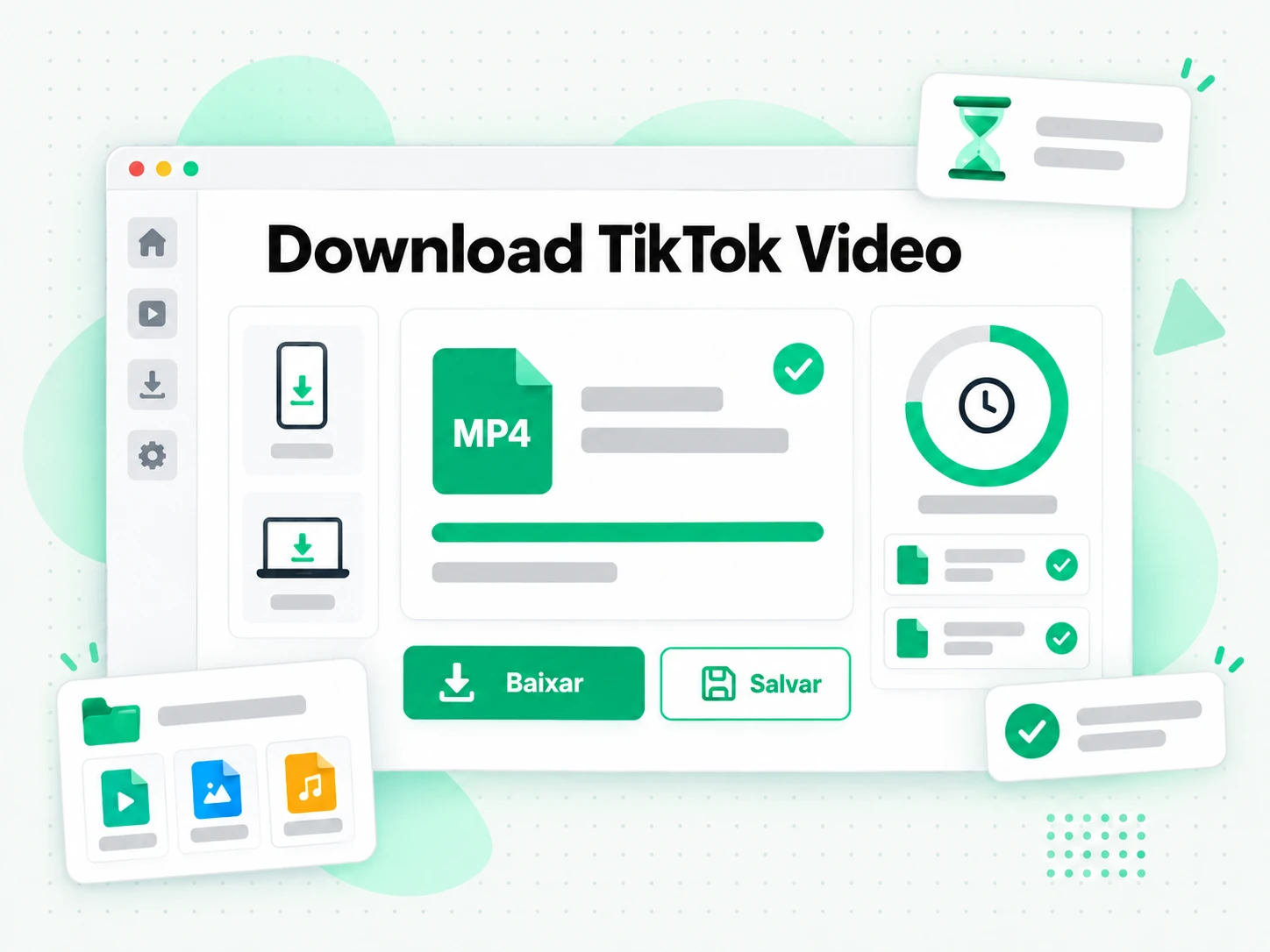 Download TikTok Video com o arquivo finalizado pronto