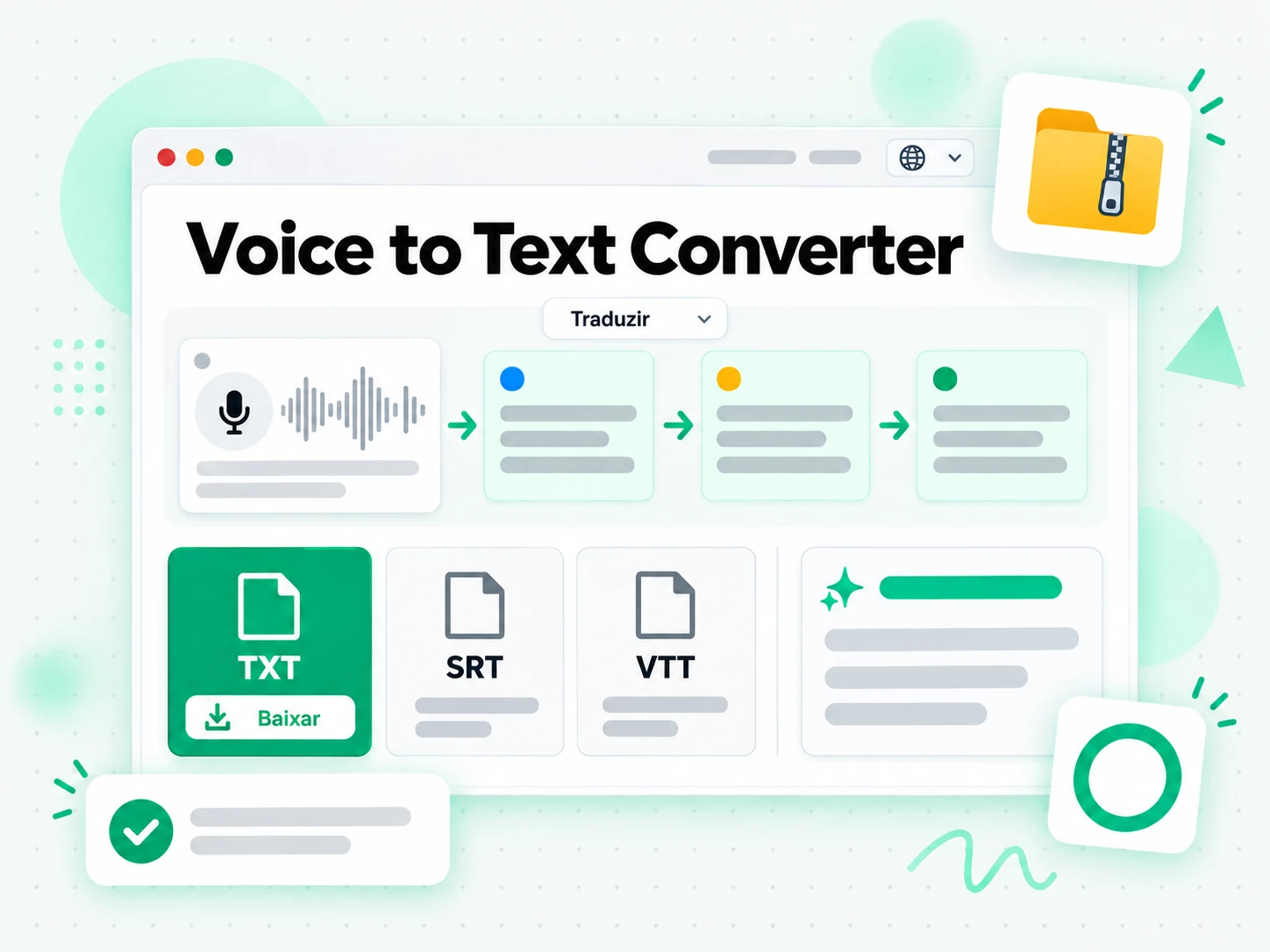 Voice to Text Converter reescrito em notas de reunião