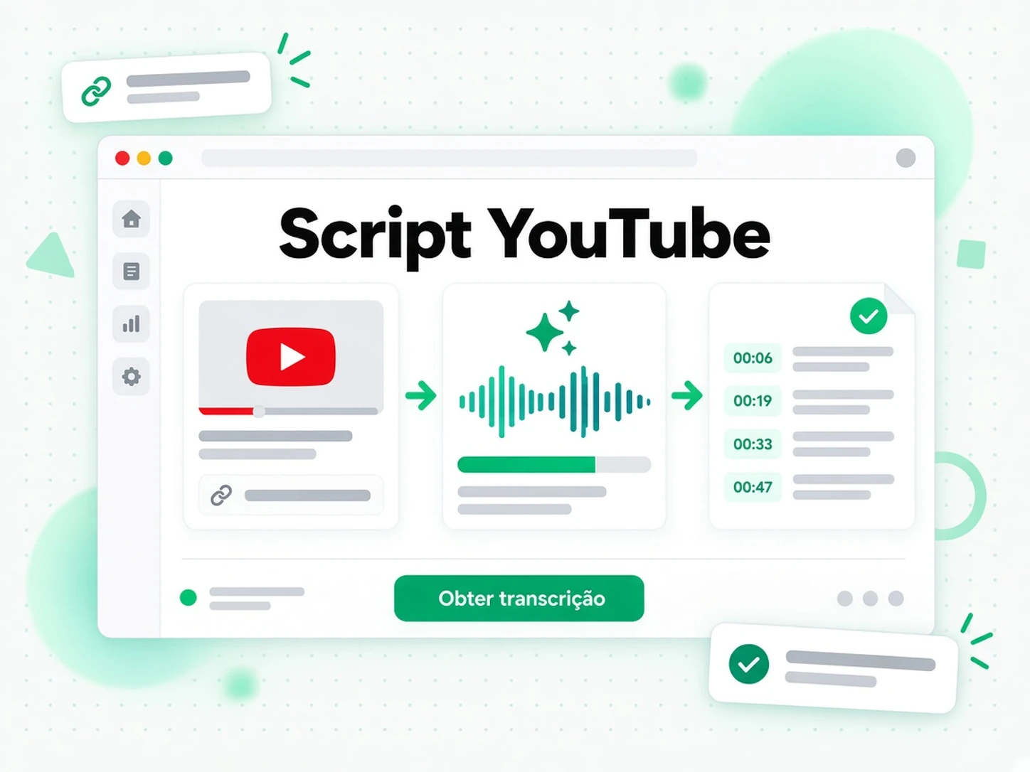 Script YouTube: Transforme um link do YouTube em um script