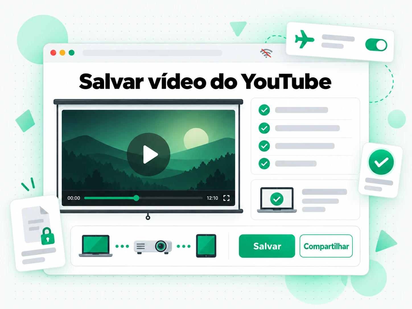 Salvar vídeo do YouTube autorizado para visualização offline