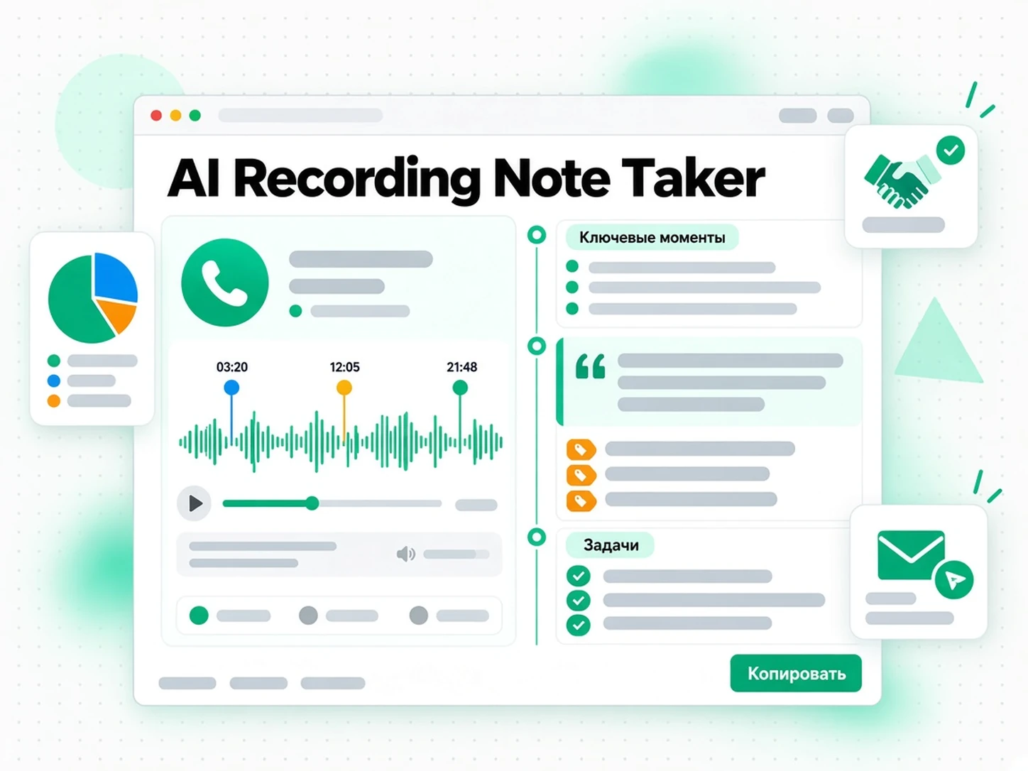 AI Recording Note Taker: генератор протоколов на встречах с клиентами и в продажах