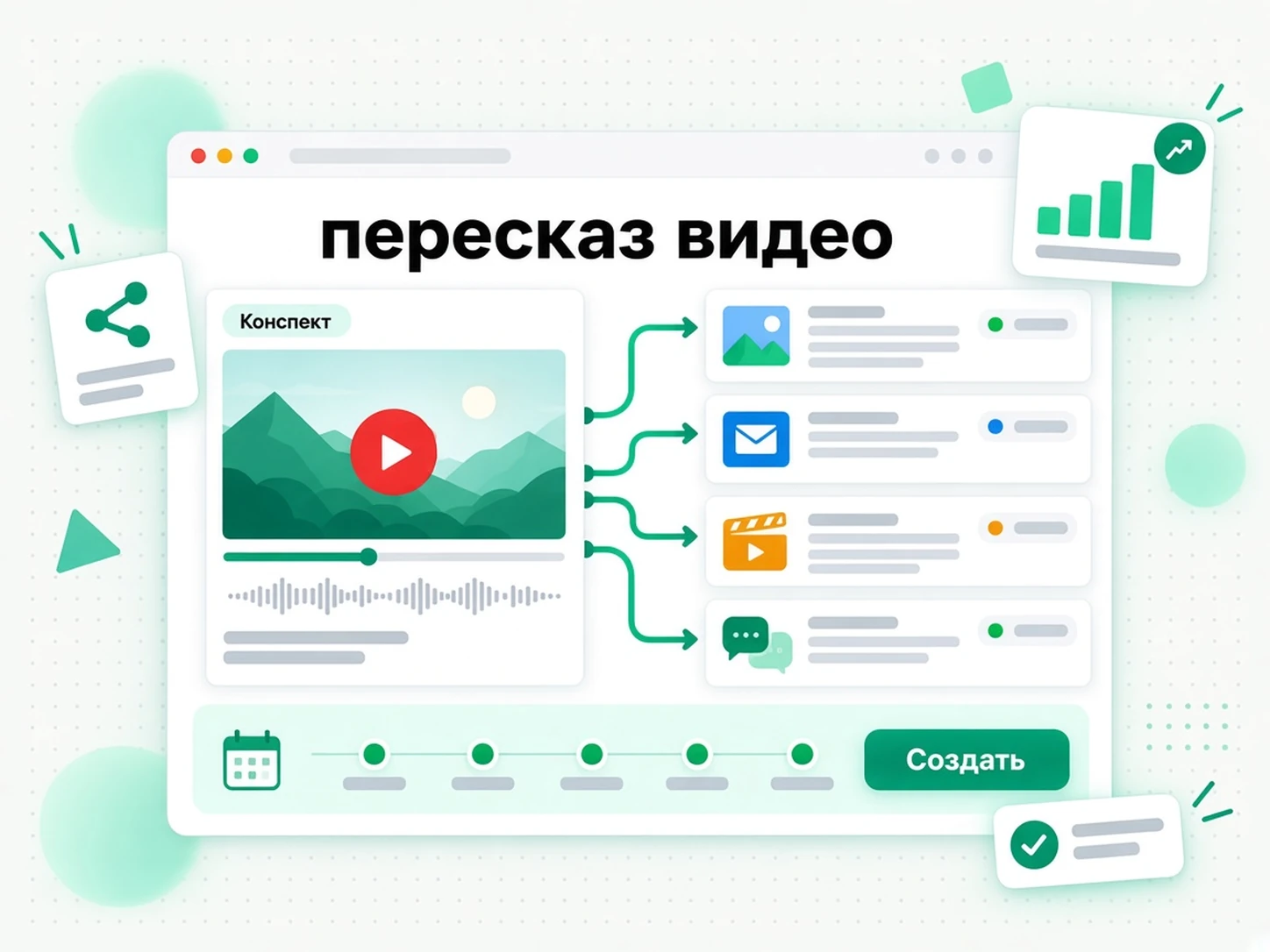 пересказ видео: переупаковка видеоконтента с помощью AI-сводок