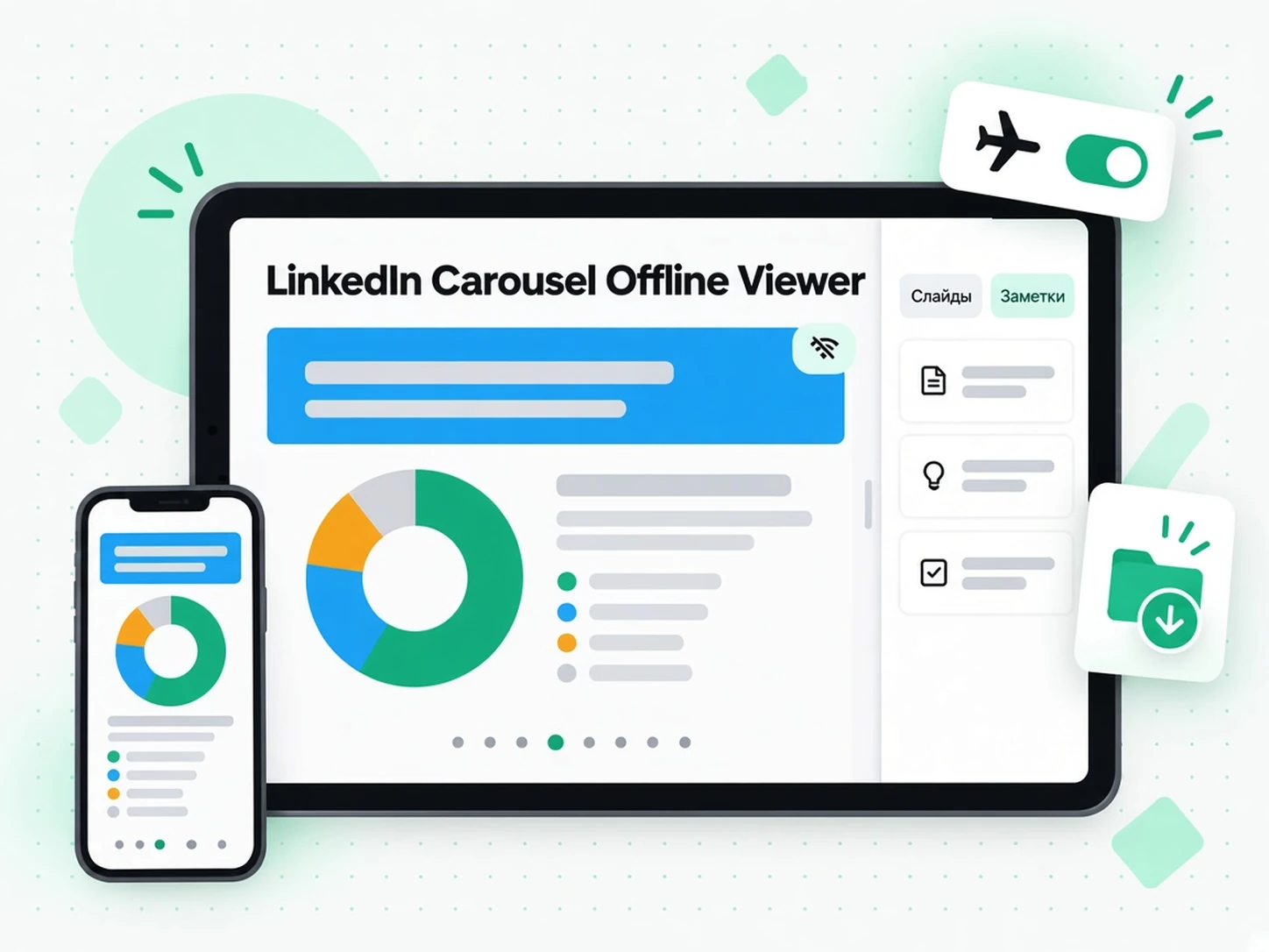 LinkedIn Carousel Offline Viewer: команда изучает доступный документ-карусель LinkedIn
