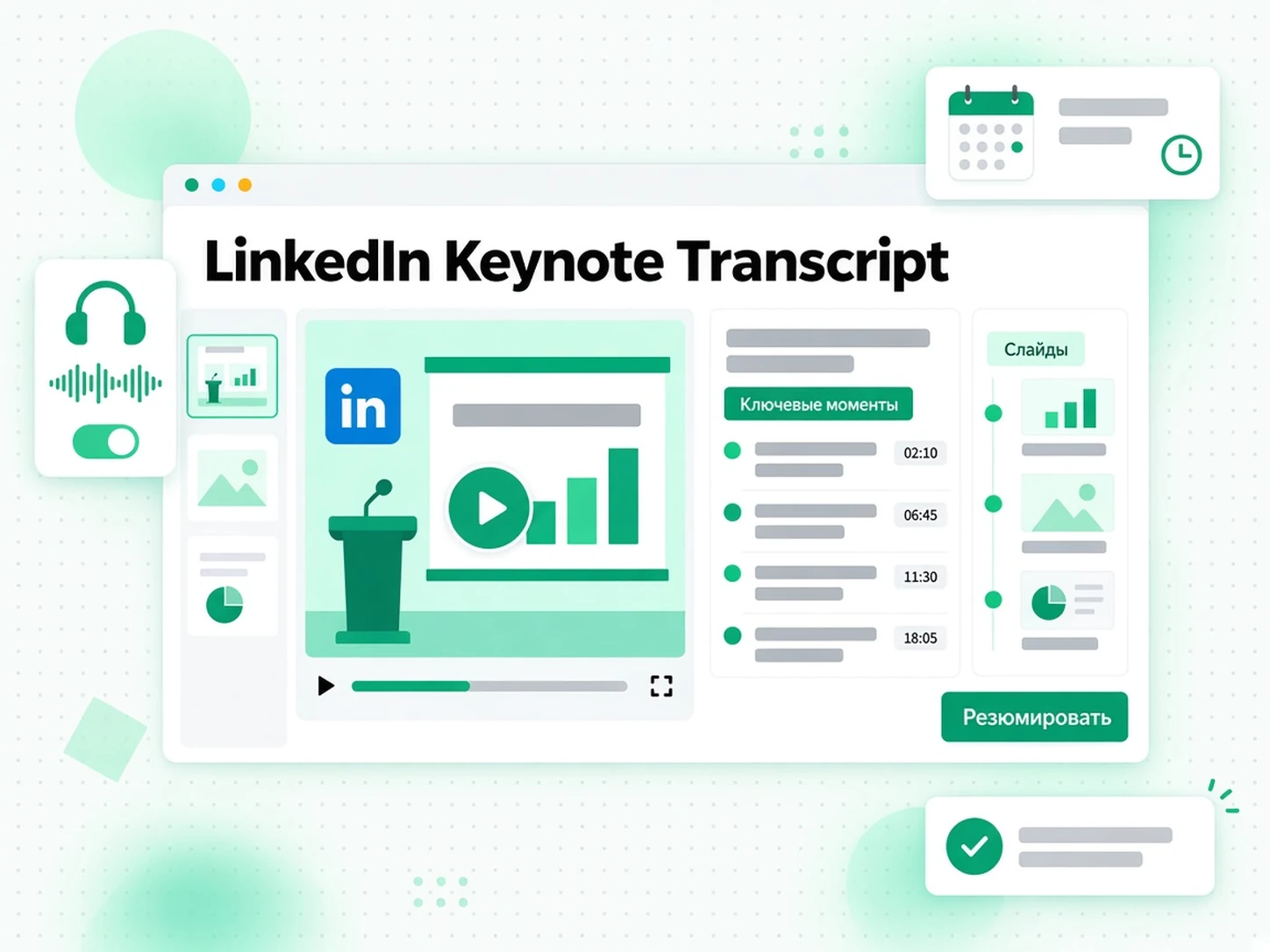 LinkedIn Keynote Transcript: участник конференции превращает доклад LinkedIn в письменное резюме
