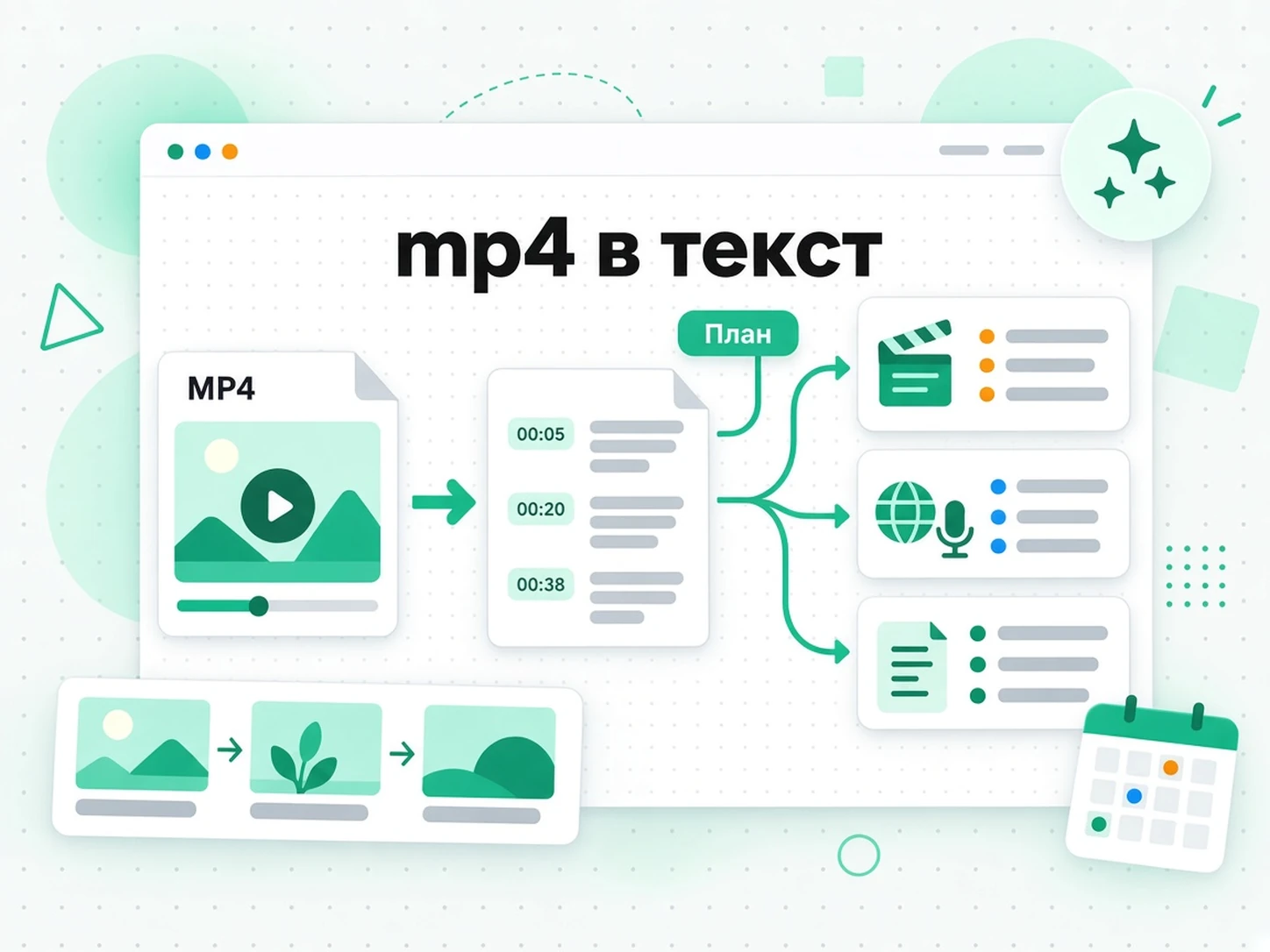 mp4 в текст: воссоздание видео из расшифровки MP4 в новых сценариях или языках