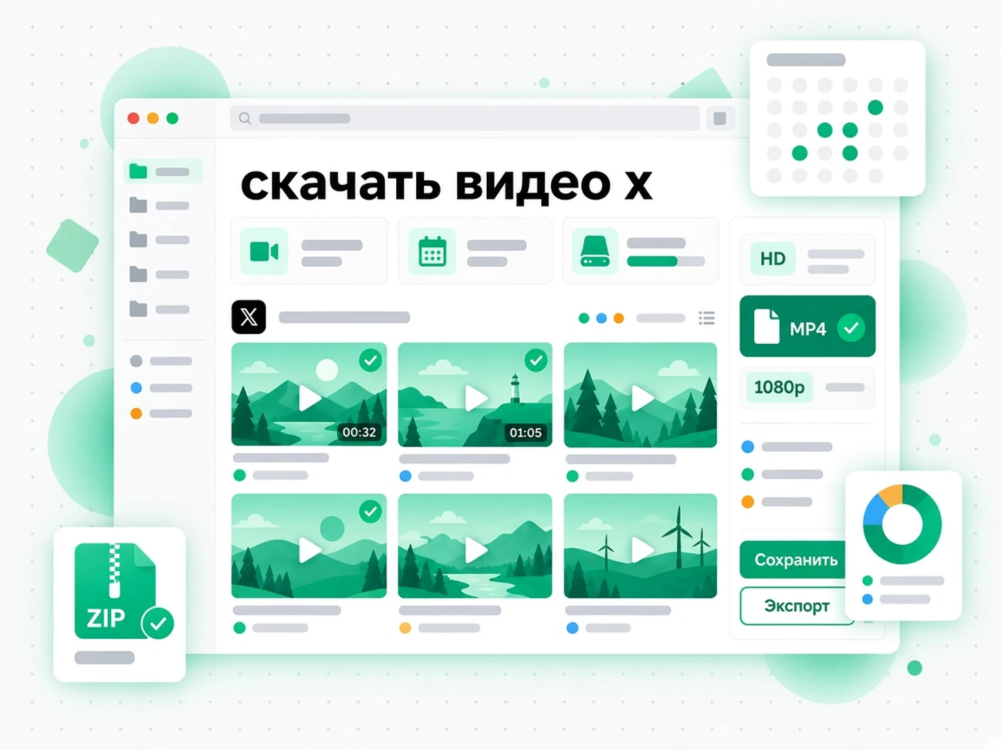 скачать видео x: автор делает резервную копию видео из своего поста X или Twitter