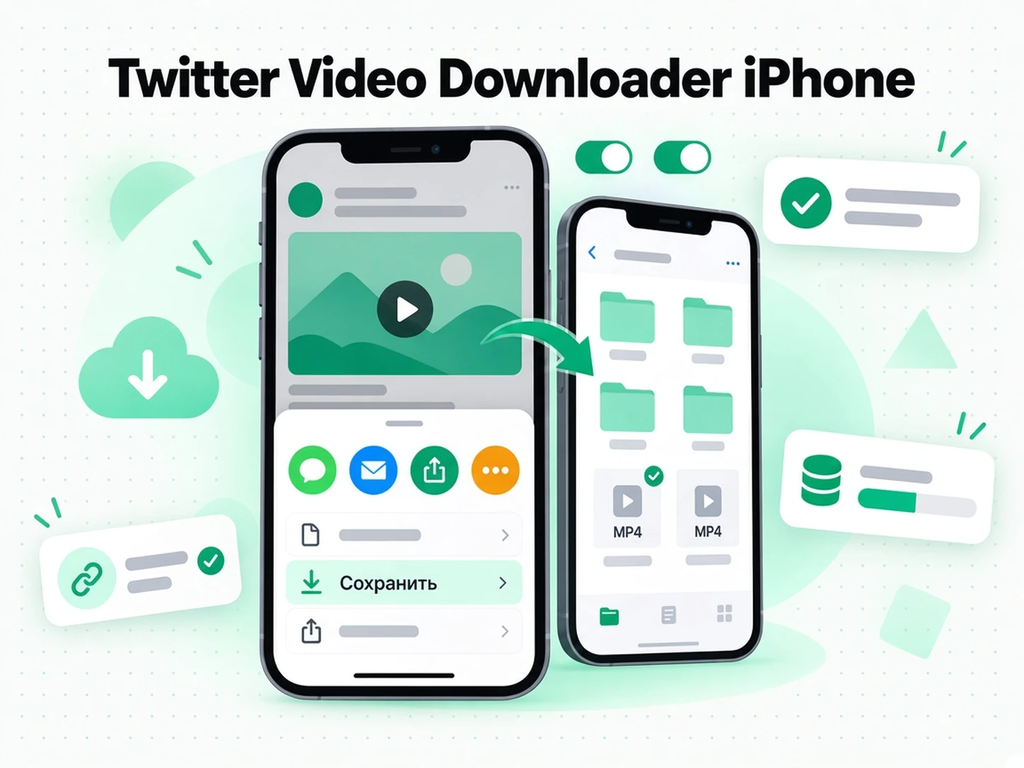 Twitter Video Downloader iPhone: журналист сохраняет публичное видео X с указанием источника