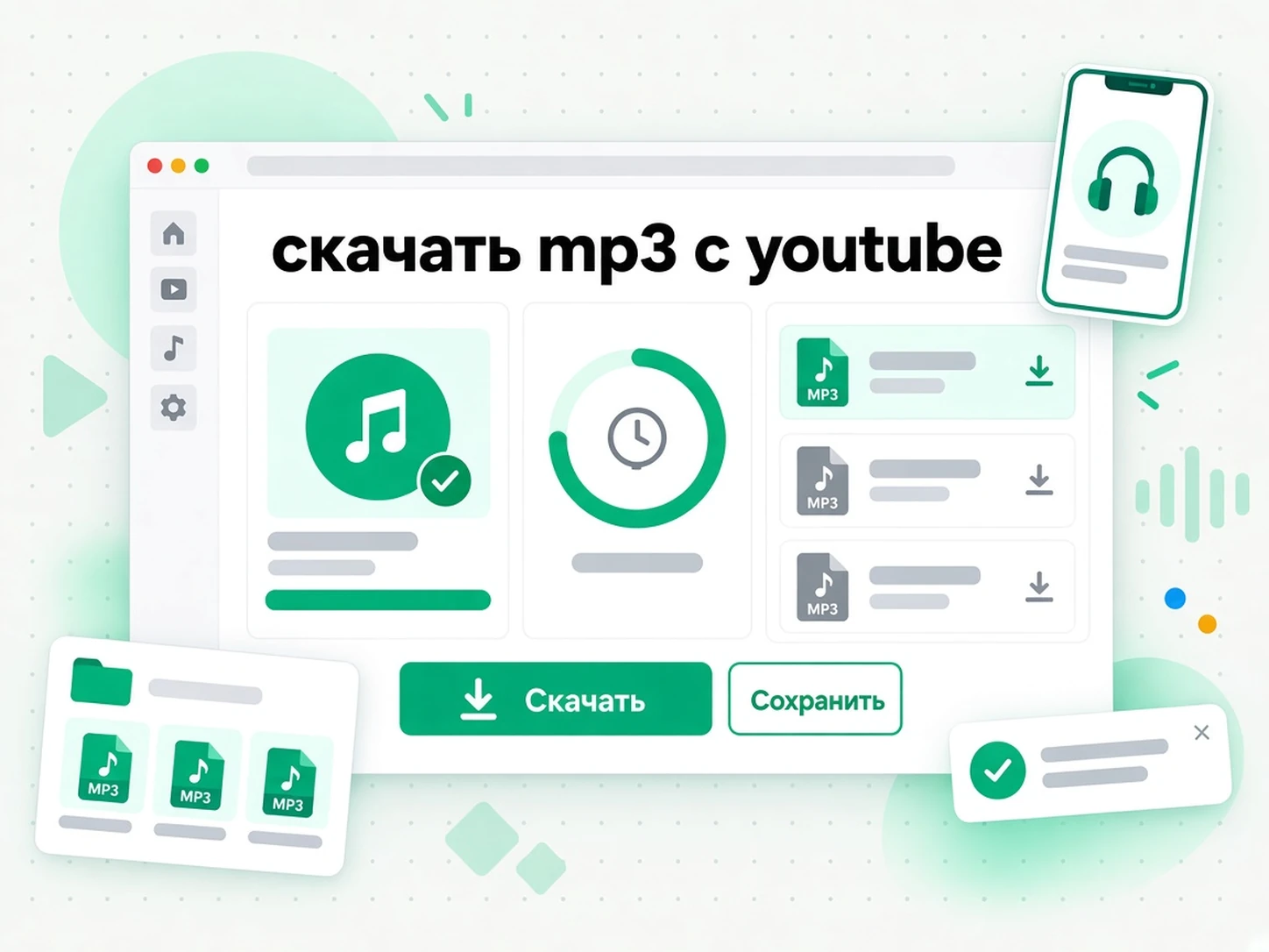 скачать mp3 с youtube: скачивание готового файла MP3